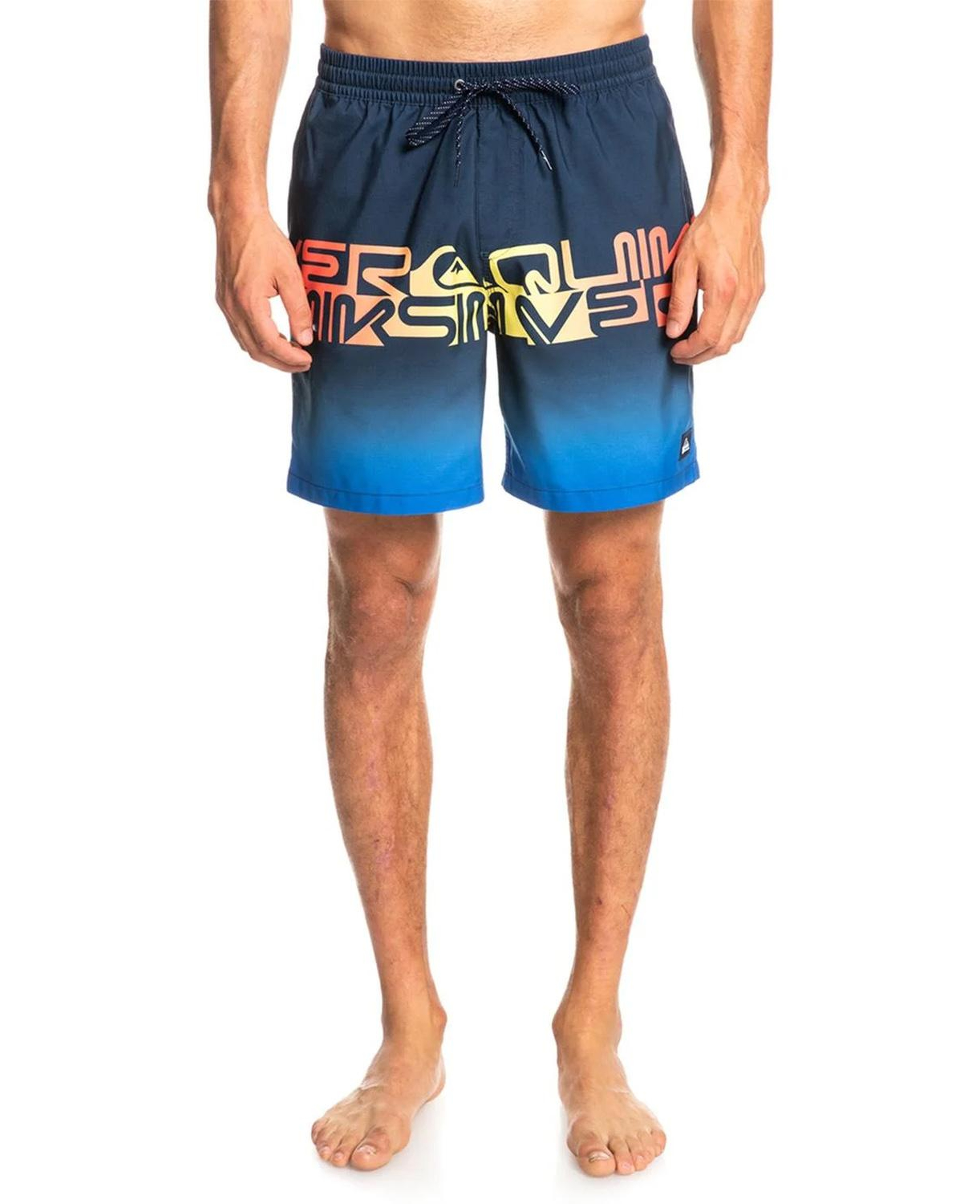Quiksilver Wordblock Volley 17 Erkek Mavi Volley Short