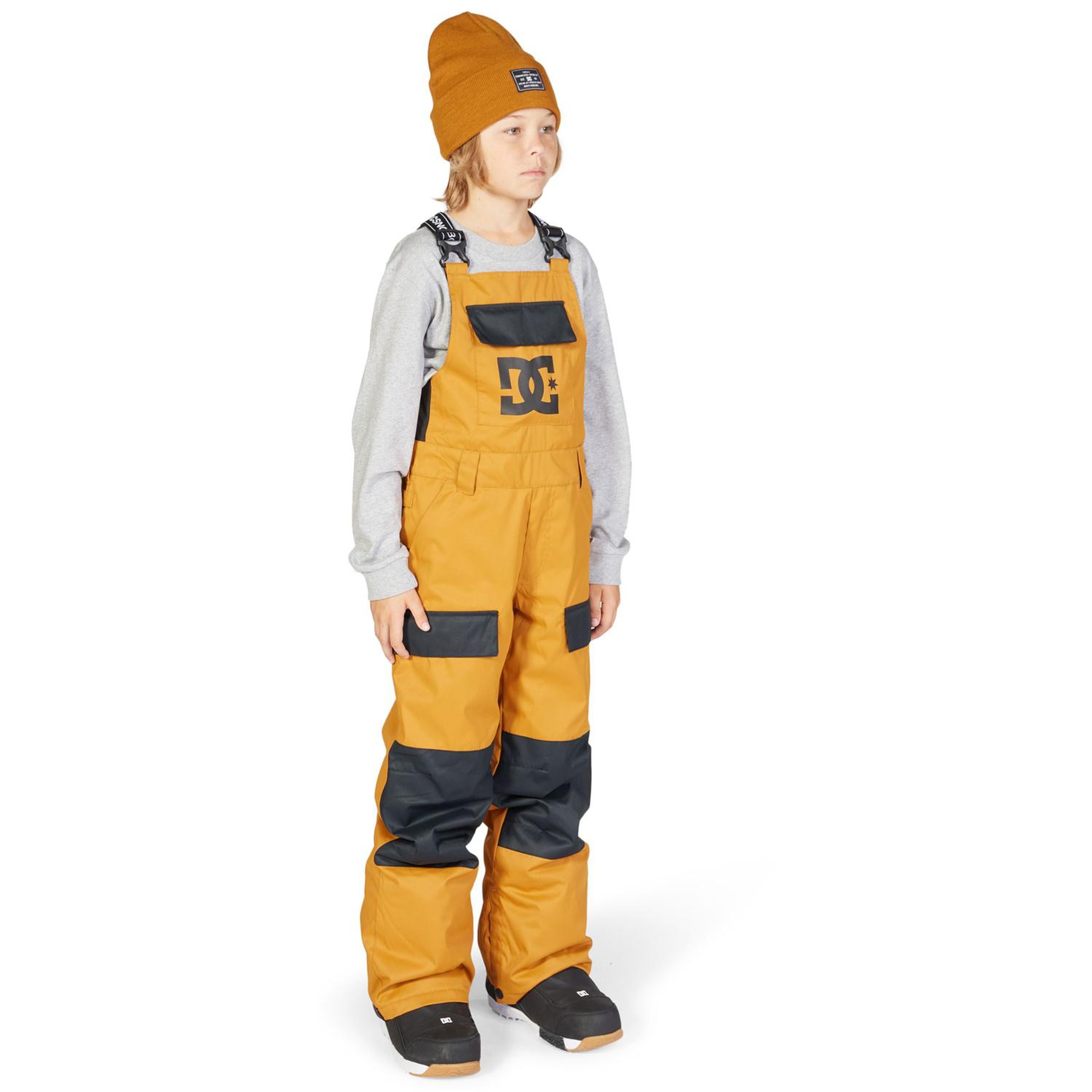 Dc Roadblock Youth Bib Erkek Çocuk Kahverengi Snowboard Pantolonu