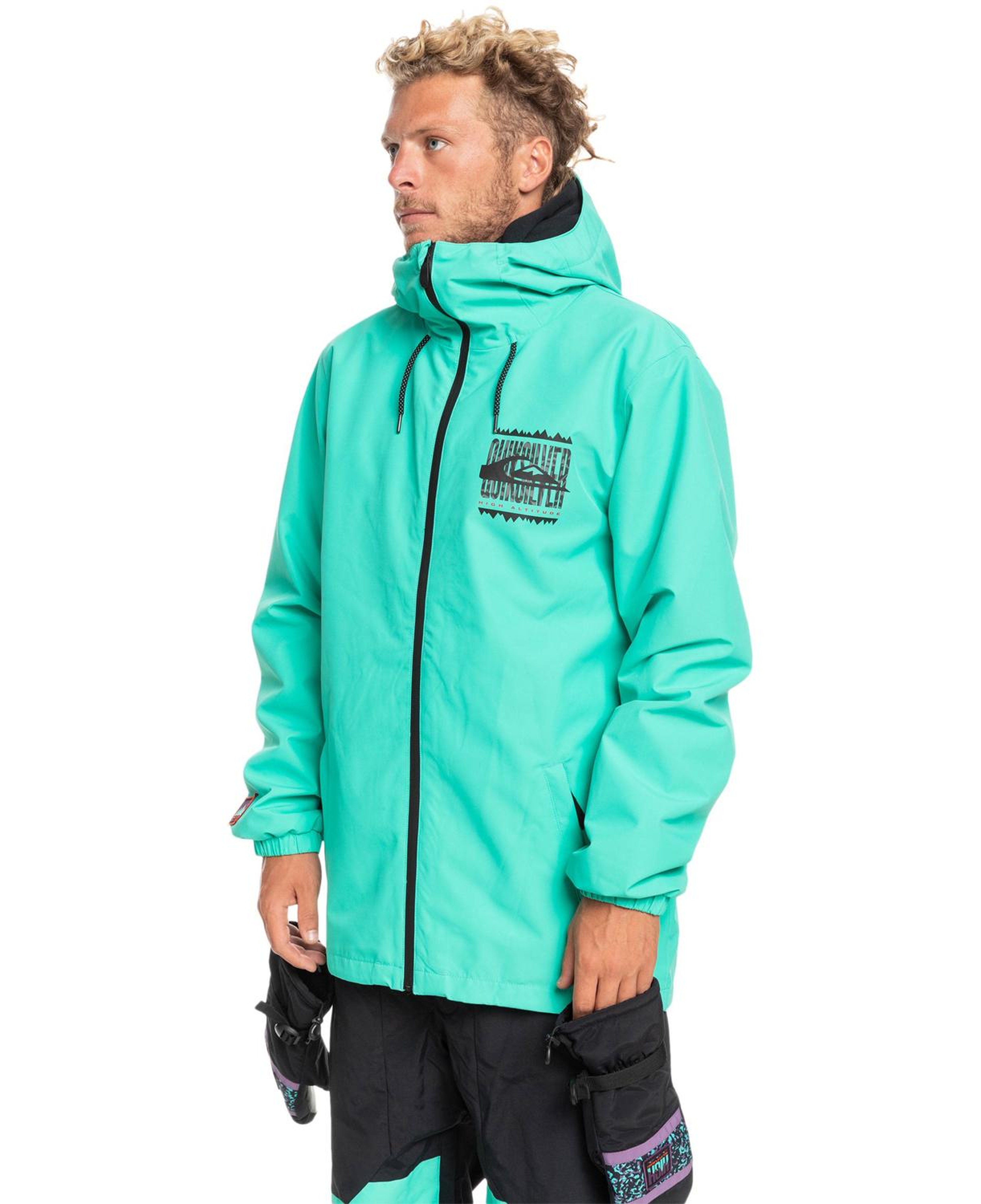 Quiksilver High In The Hood Erkek Yeşil Snowboard Ceketi