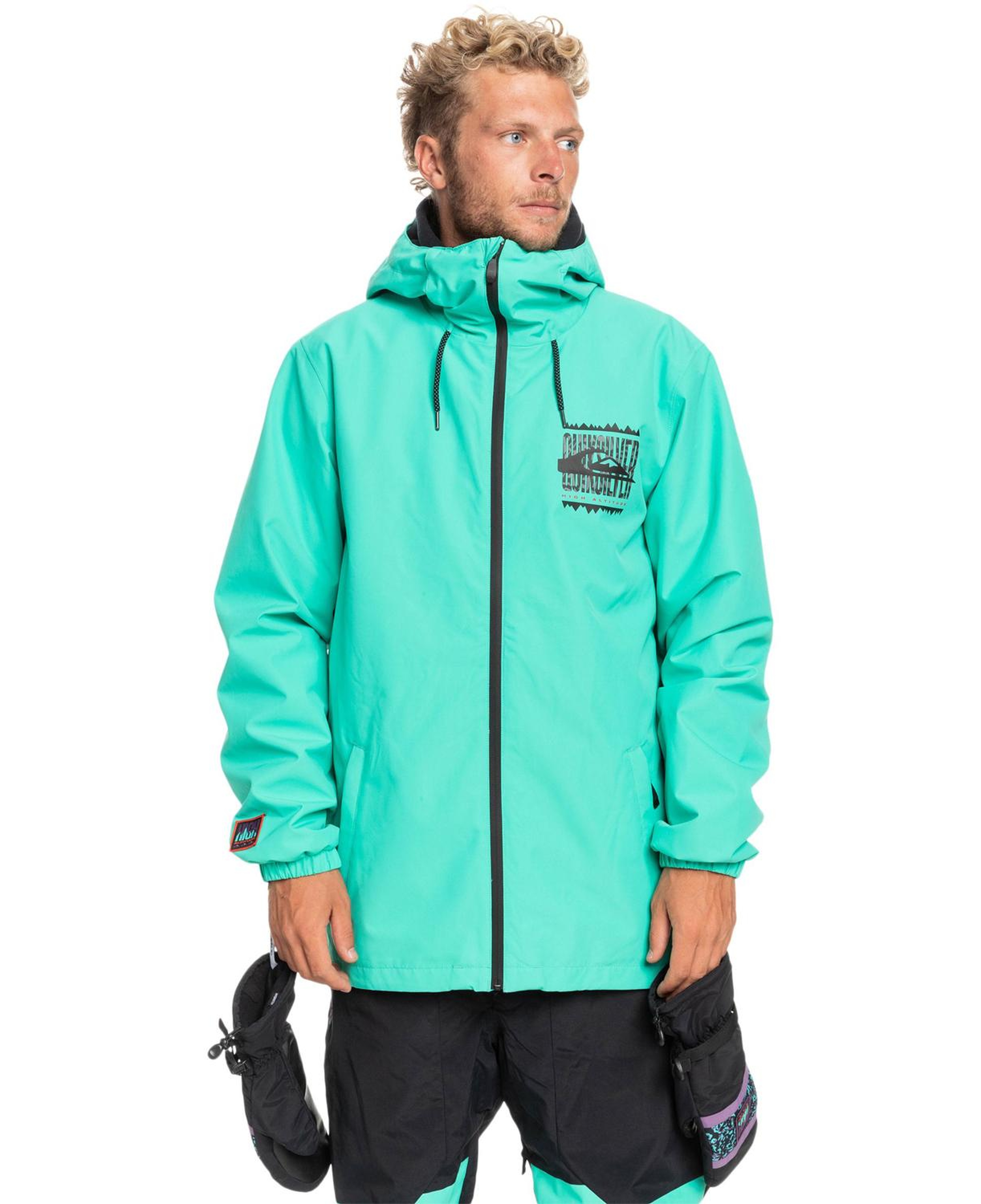 Quiksilver High In The Hood Erkek Yeşil Snowboard Ceketi