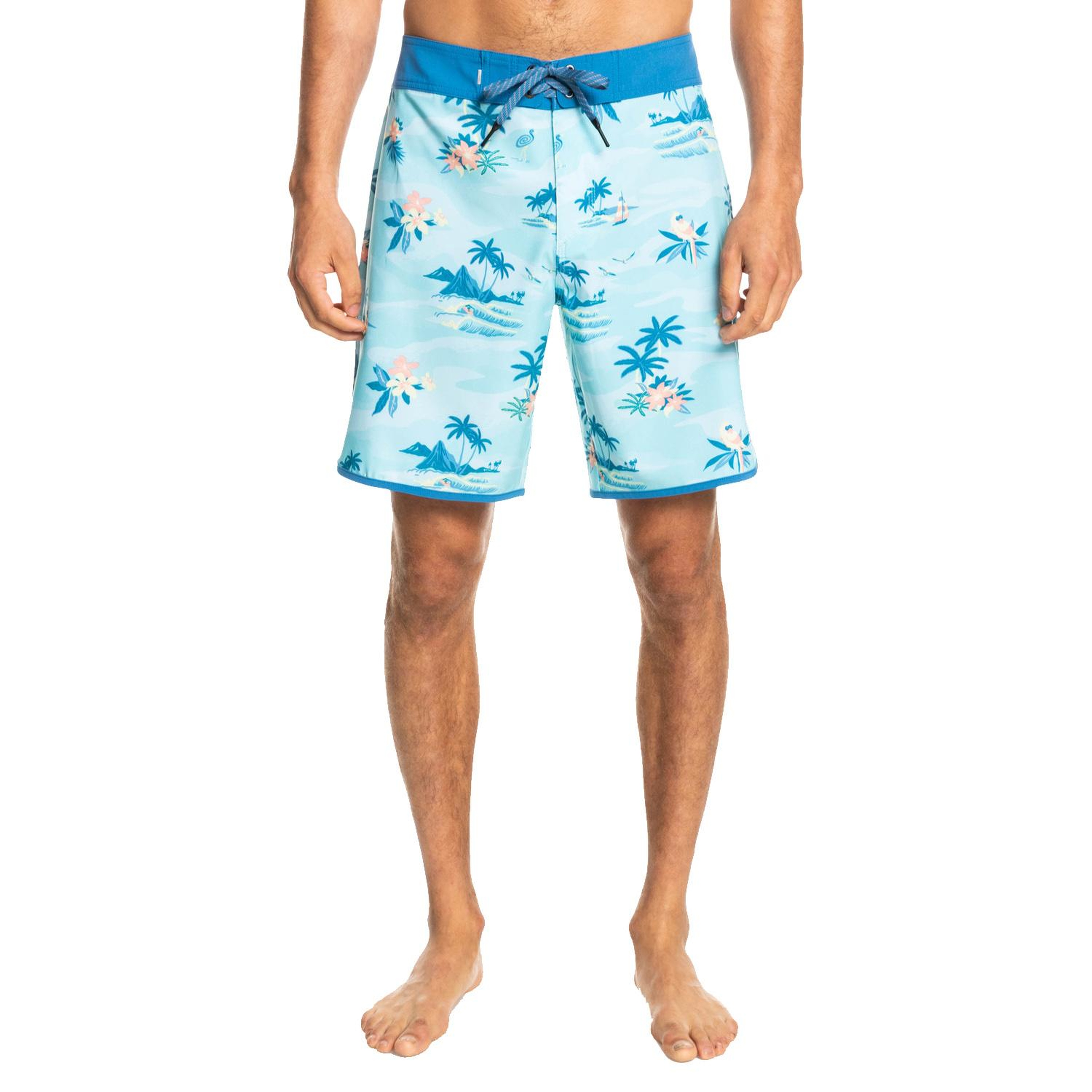 Quiksilver Surfsilk Scallop 19 Erkek Mavi Boardshort