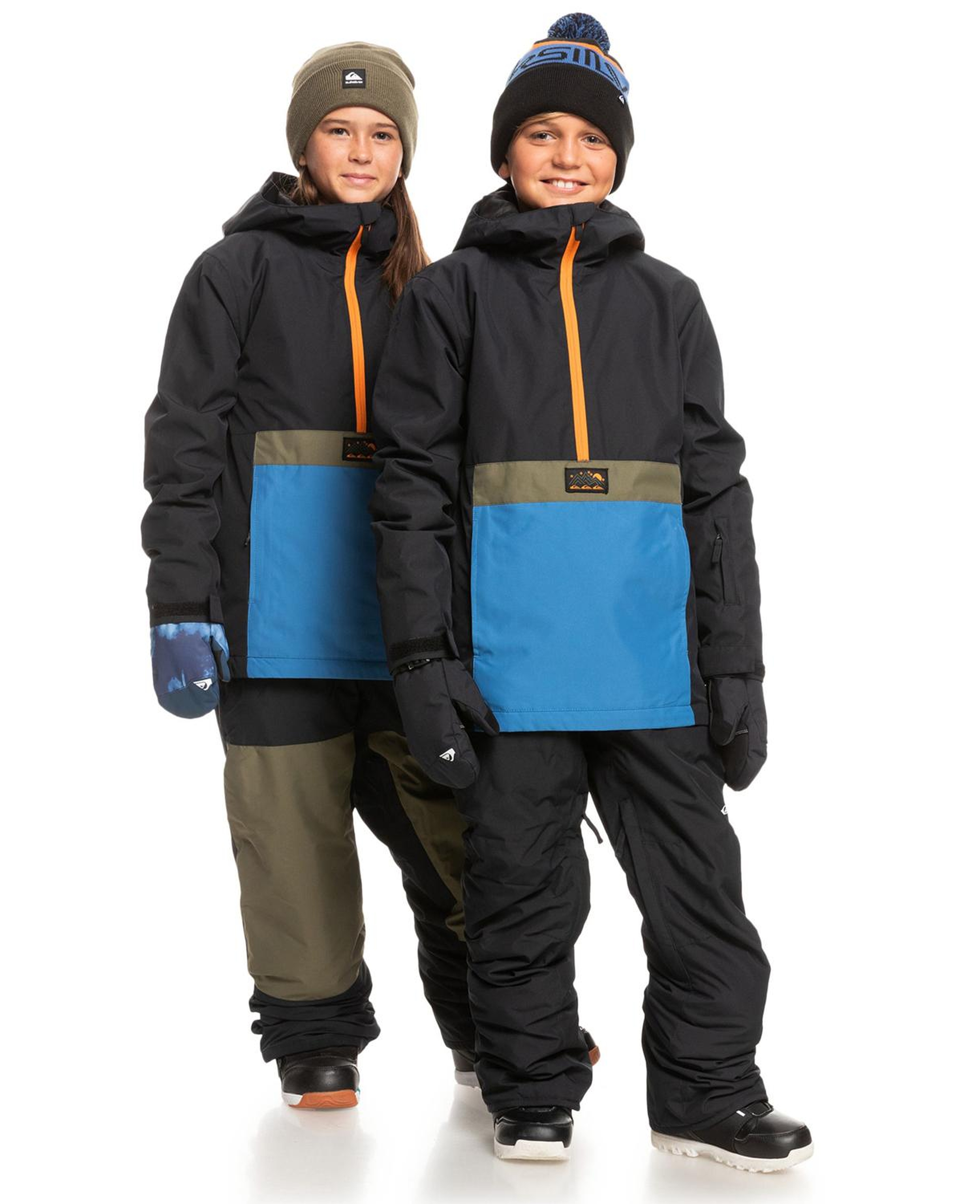 Quiksilver Steeze Youth Erkek Çocuk Siyah Snowboard Ceketi