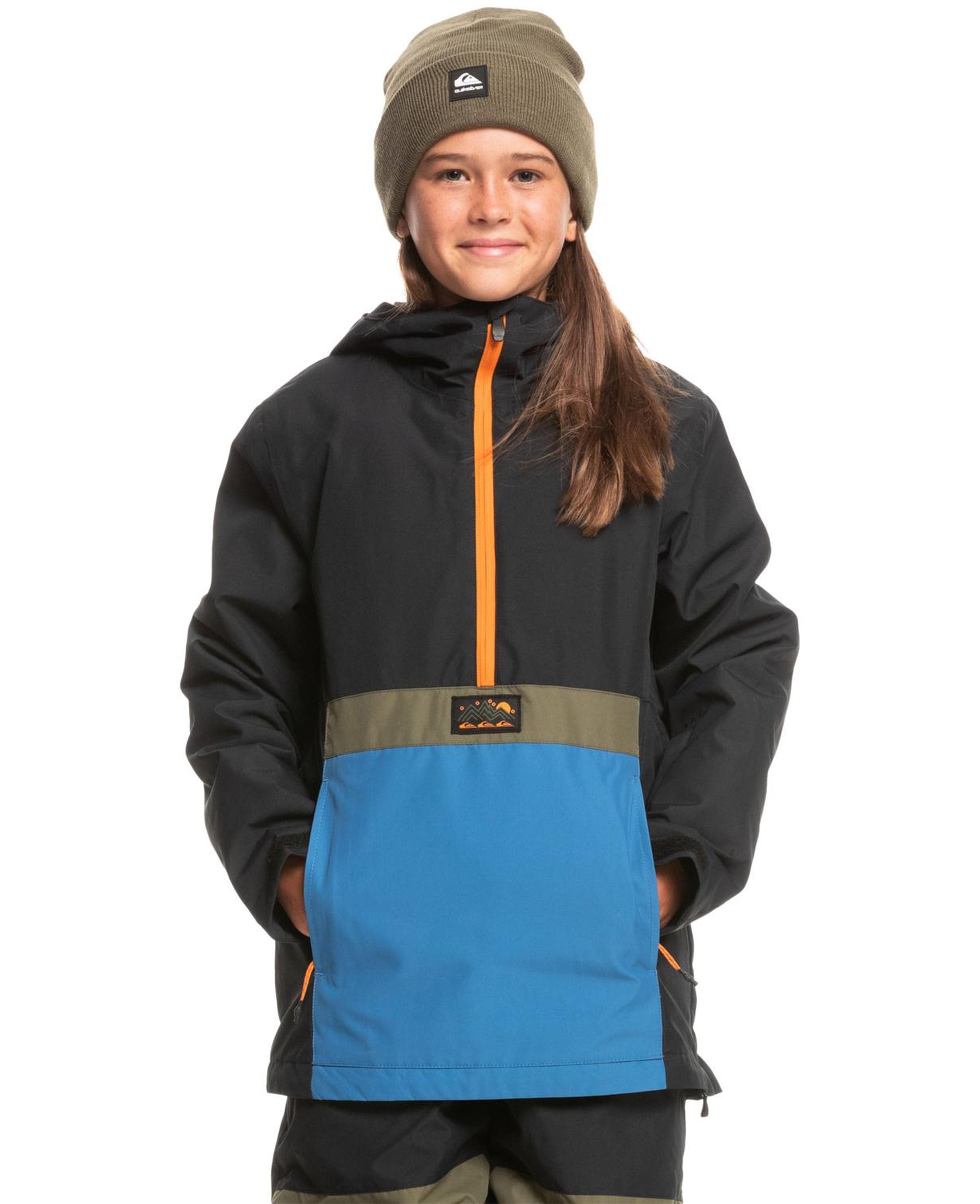 Quiksilver Steeze Youth Erkek Çocuk Siyah Snowboard Ceketi