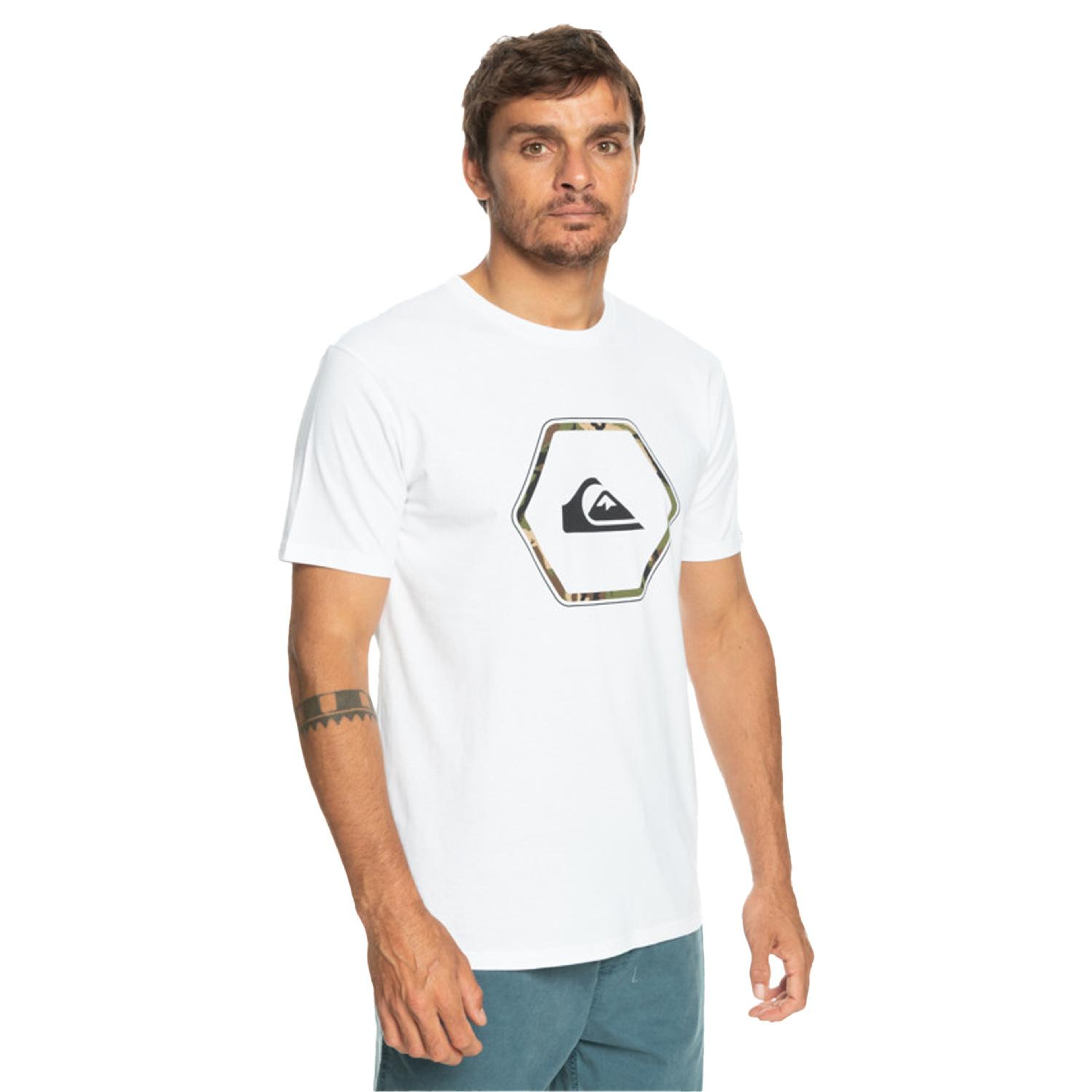 Quiksilver Inshapes Erkek Beyaz Tişört