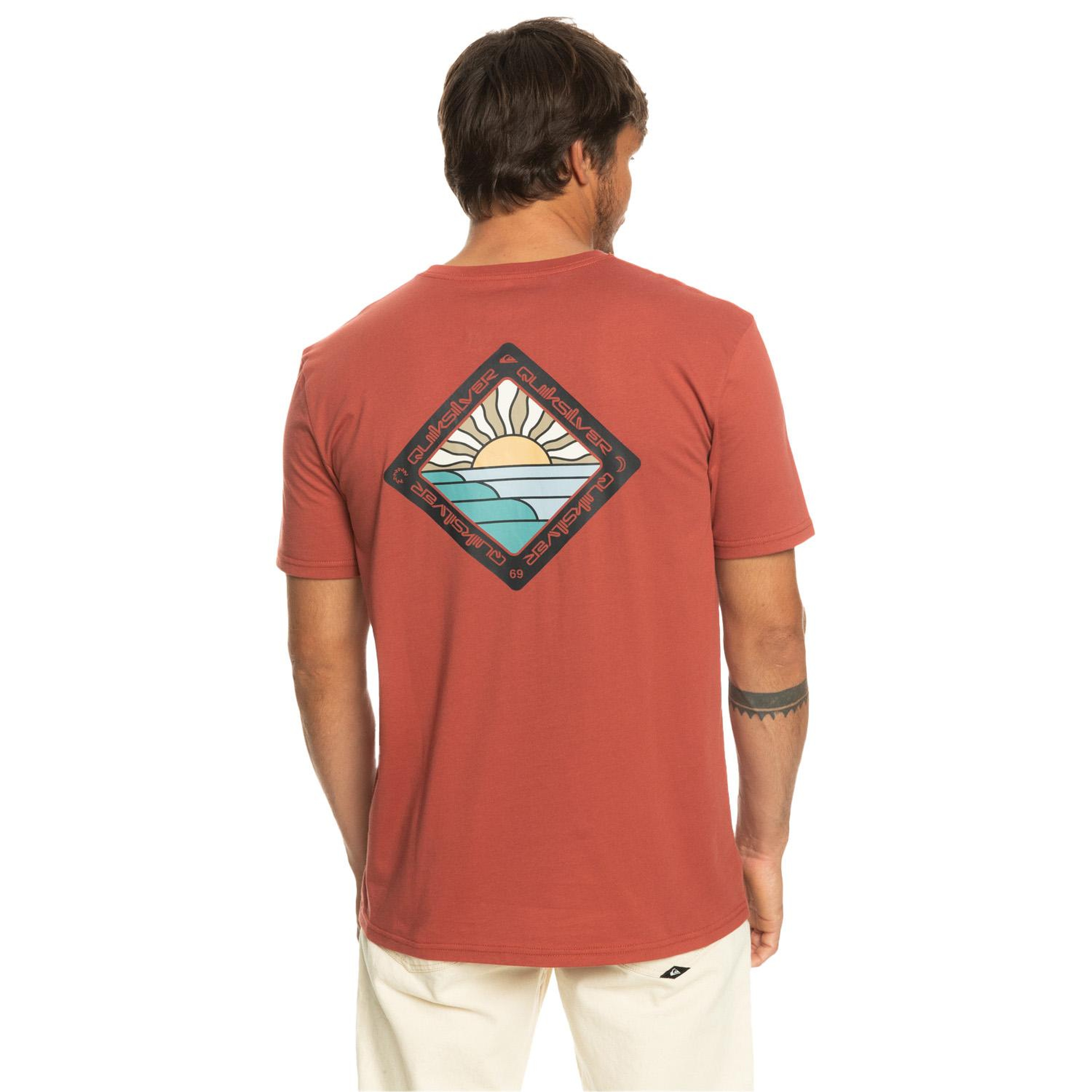 Quiksilver Scenicjourney Erkek Kırmızı Tişört