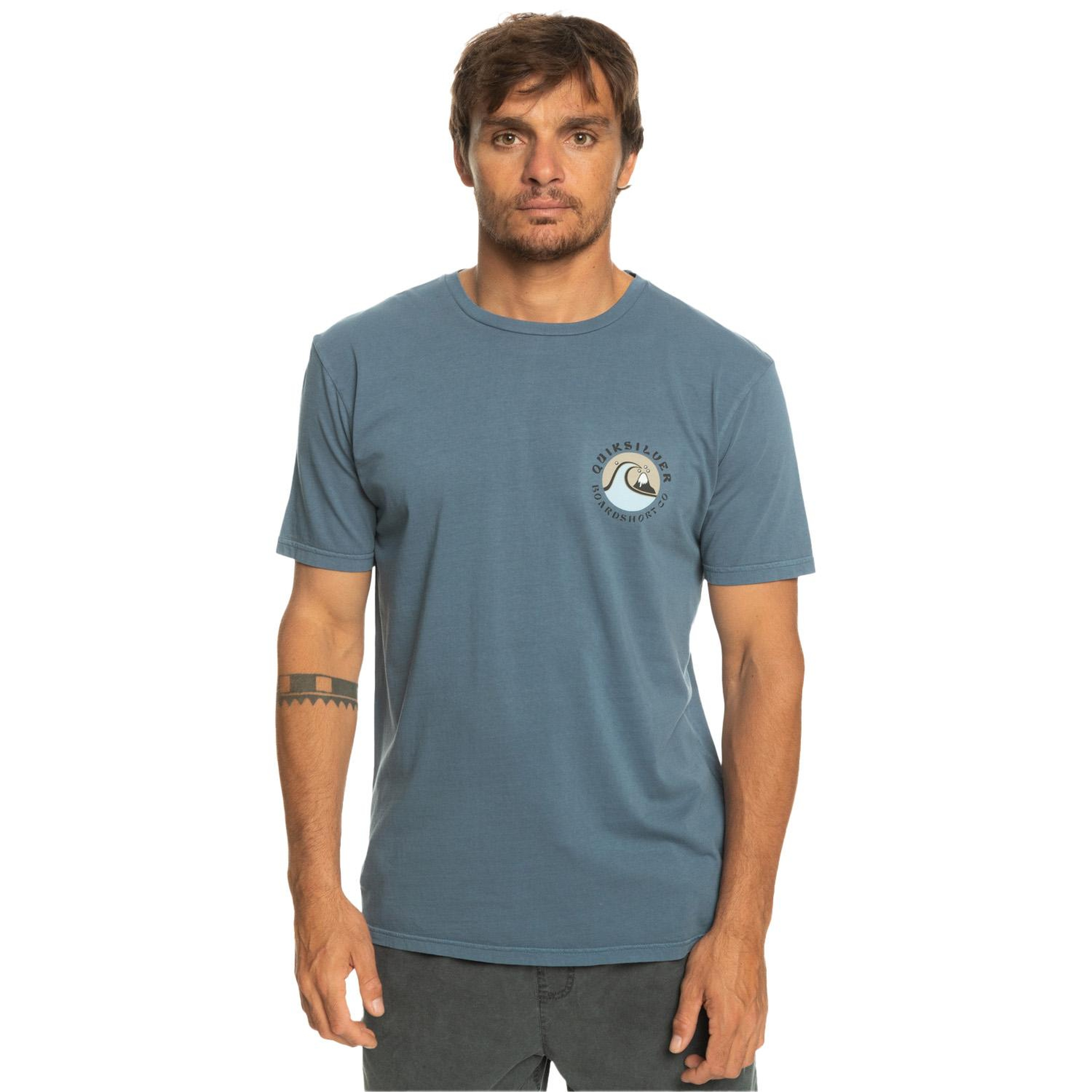 Quiksilver Qsbubblestamp Erkek Mavi Tişört