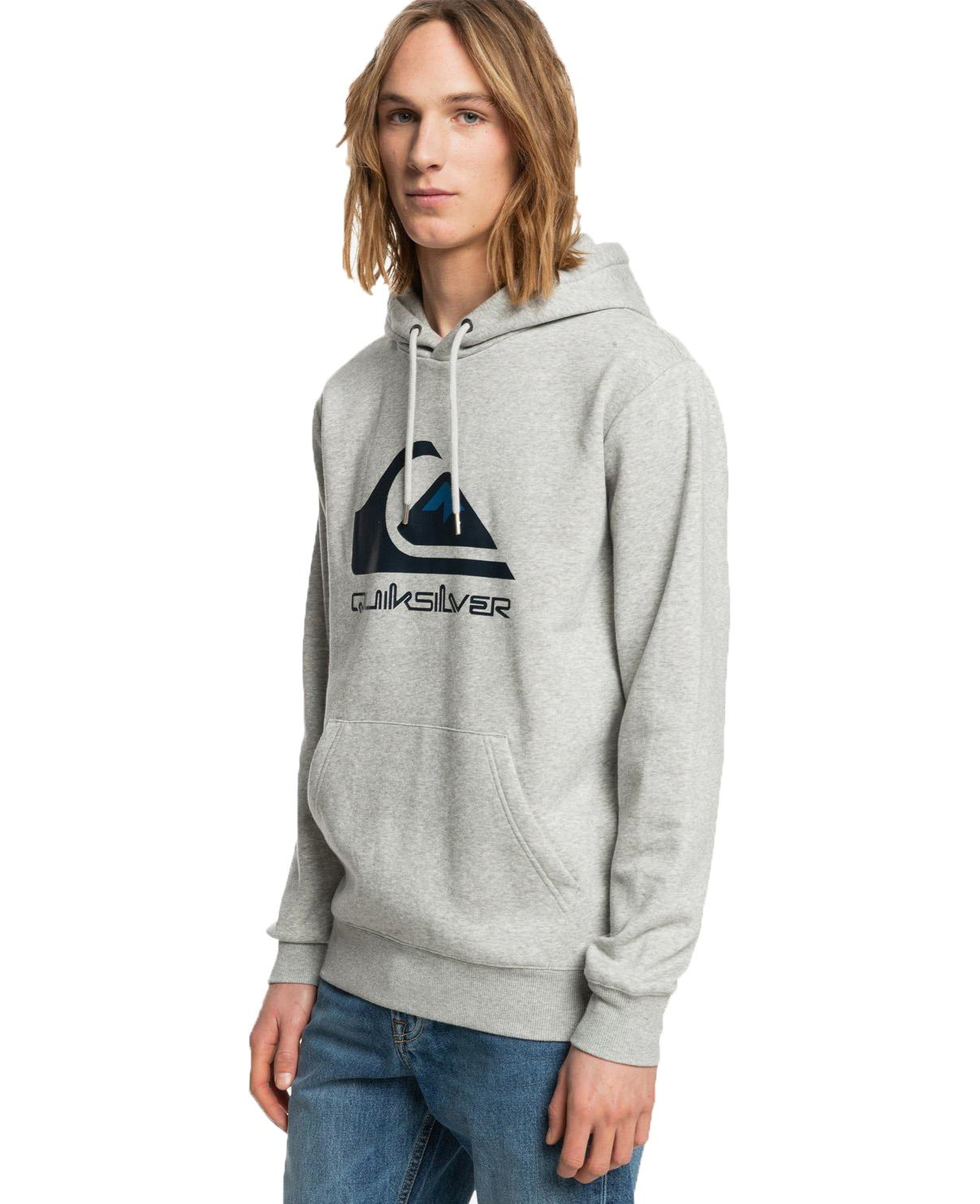 Quiksilver Big Logo Hood Erkek Gri Sweat