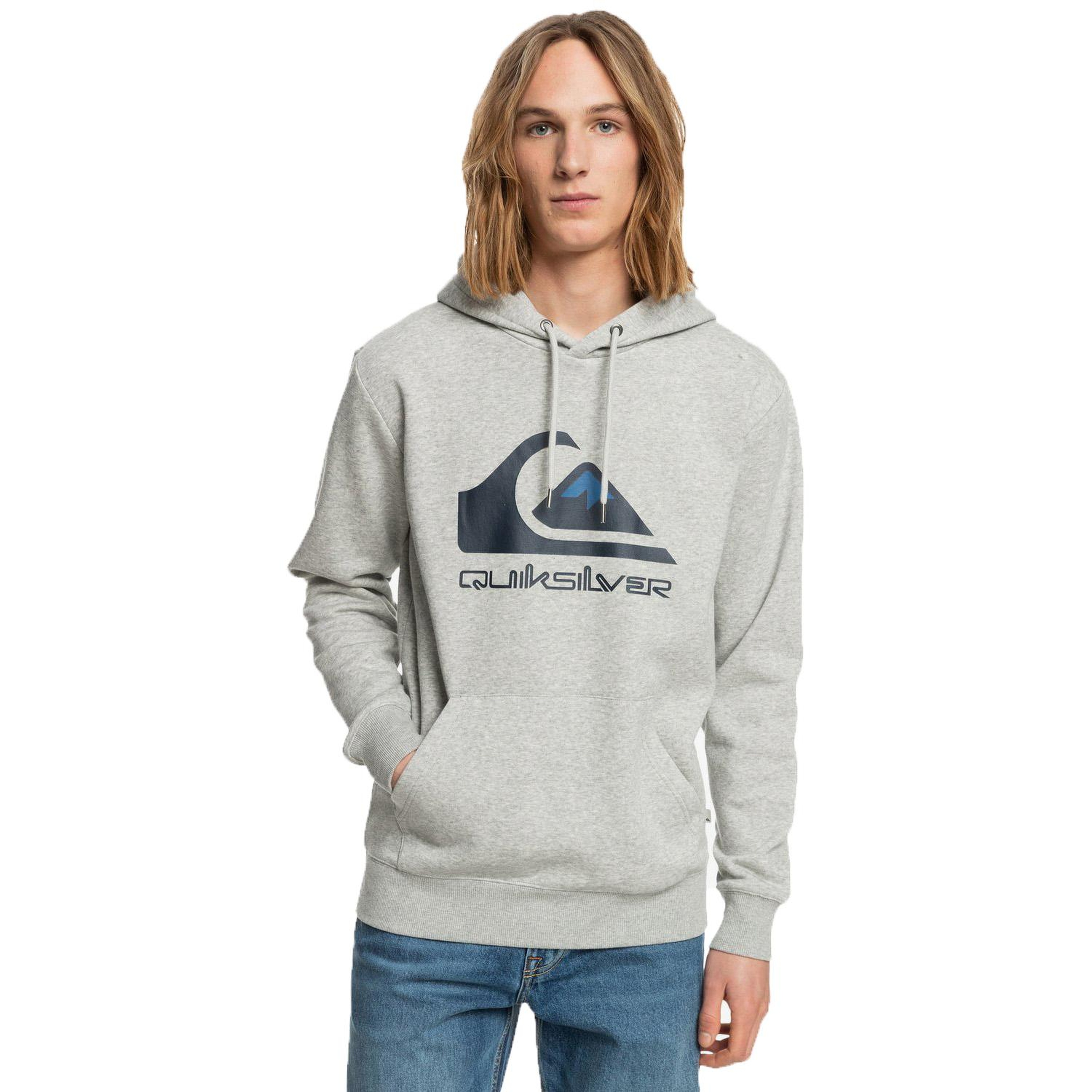 Quiksilver Big Logo Hood Erkek Gri Sweat