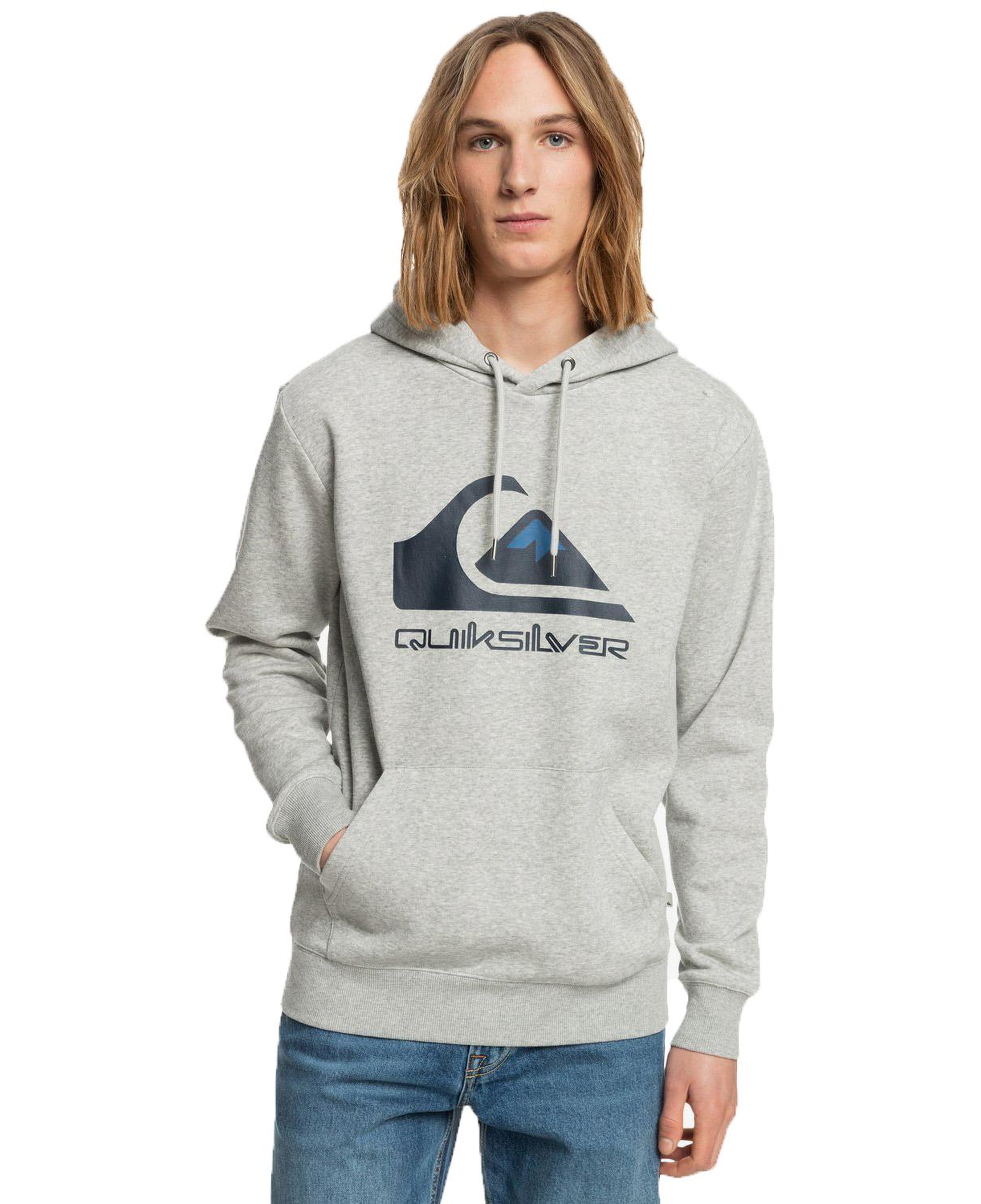 Quiksilver Big Logo Hood Erkek Gri Sweat