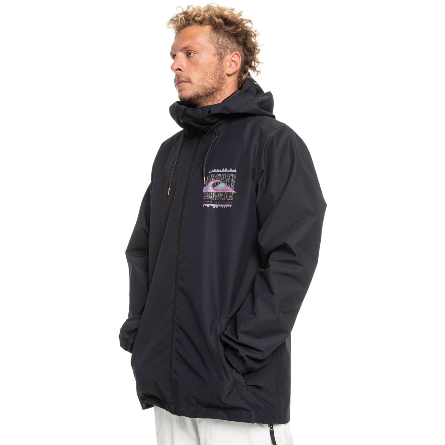 Quiksilver High In The Hood Erkek Siyah Snowboard Ceketi