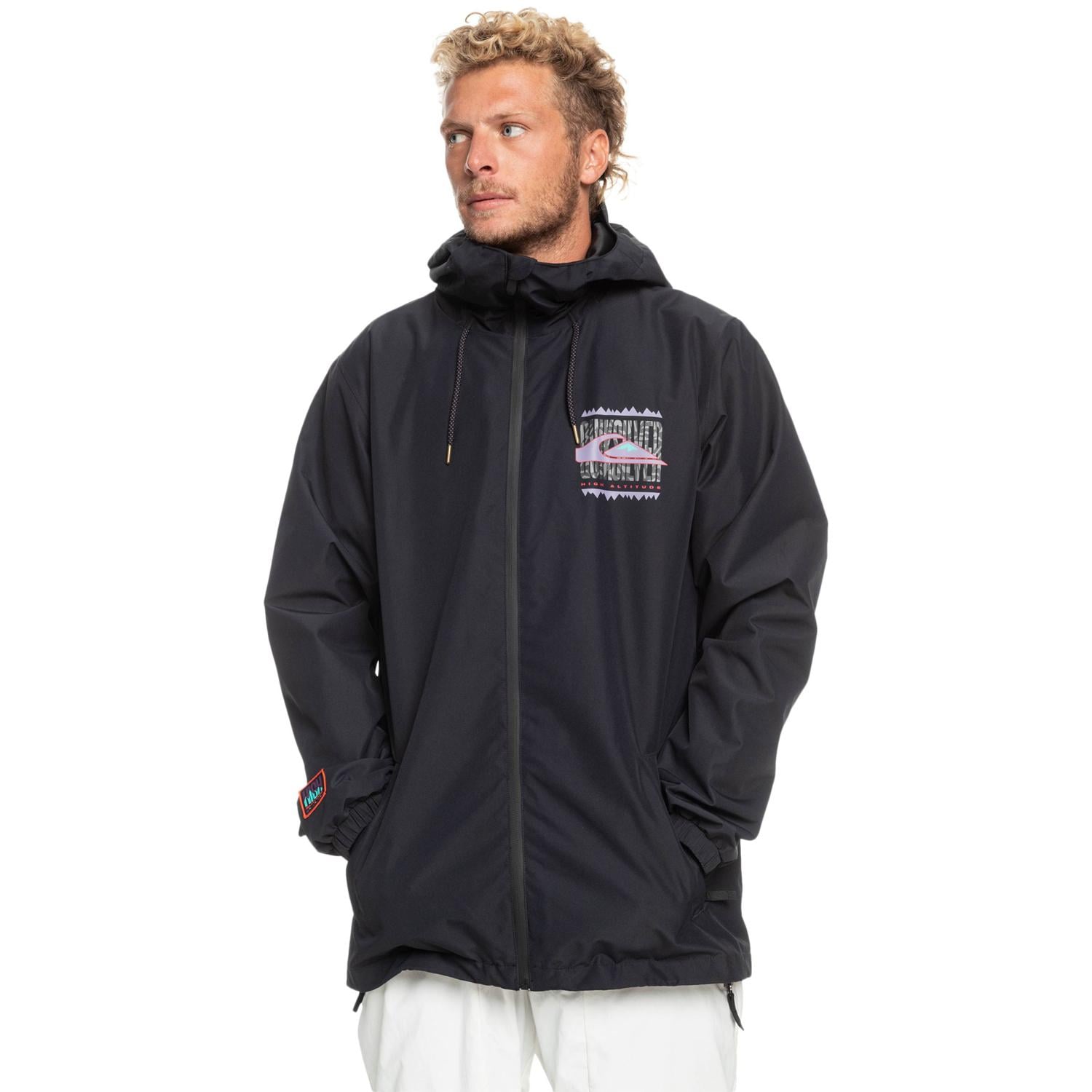 Quiksilver High In The Hood Erkek Siyah Snowboard Ceketi