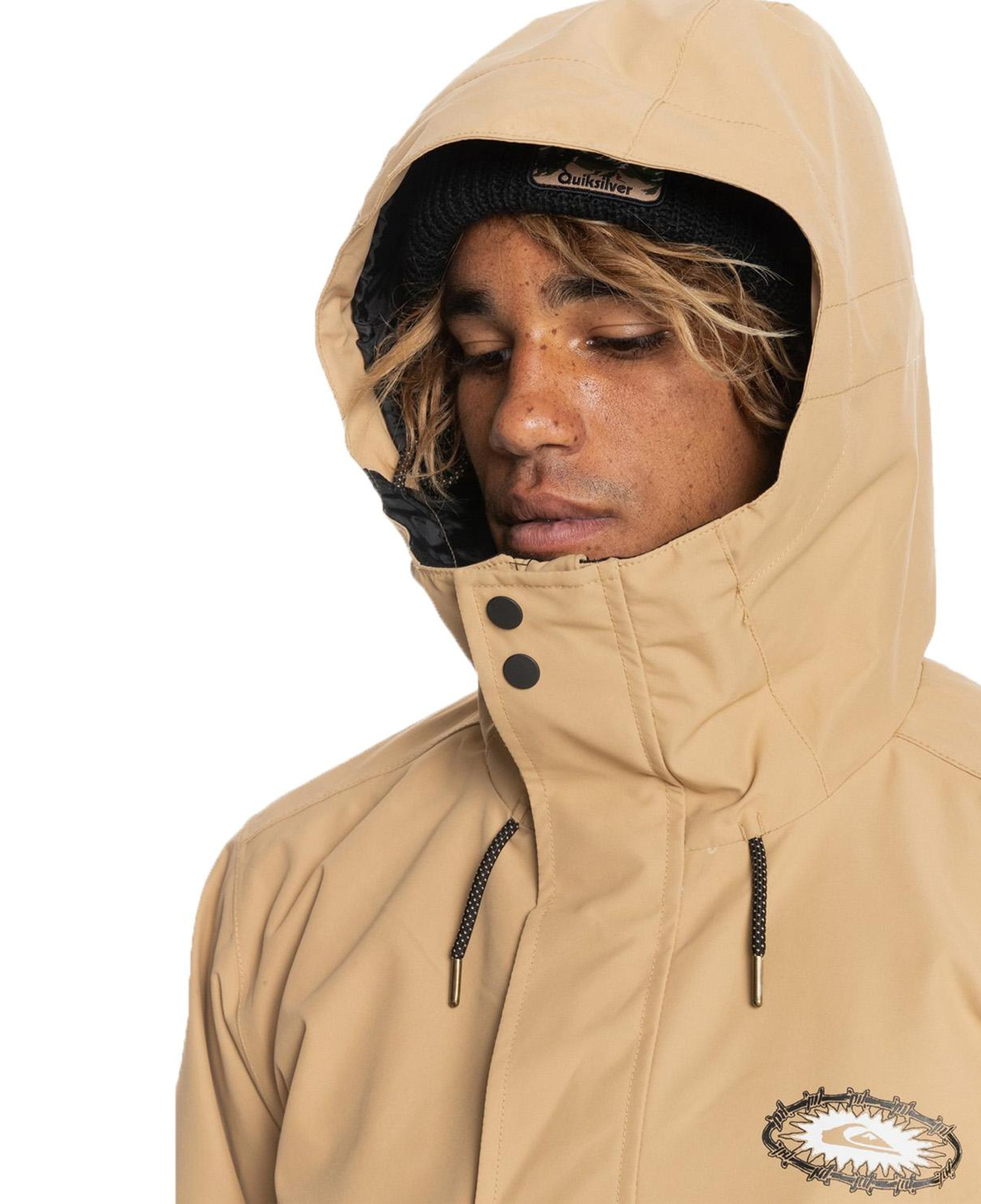 Quiksilver In The Hood Erkek Kahverengi Snowboard Ceketi