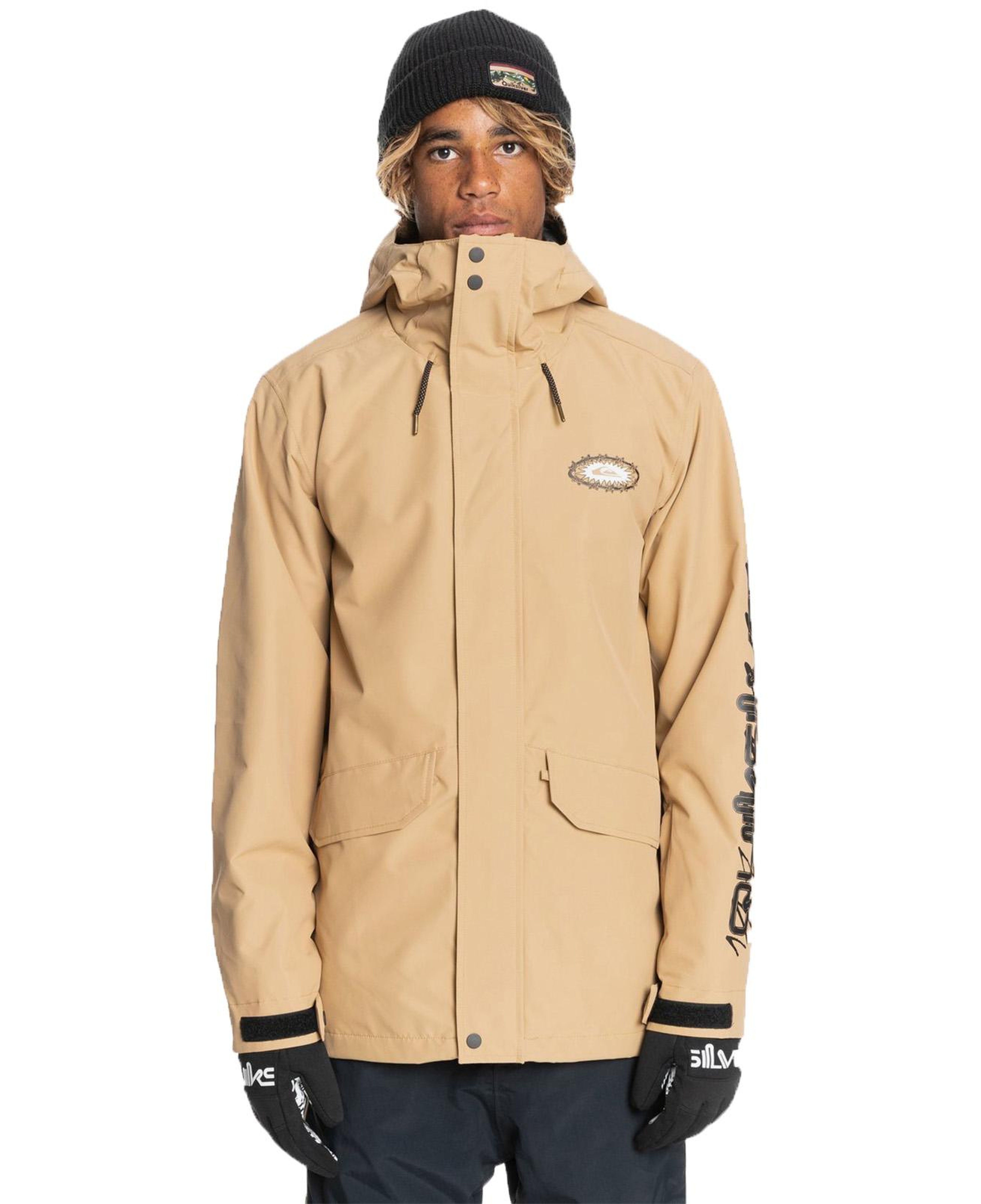 Quiksilver In The Hood Erkek Kahverengi Snowboard Ceketi