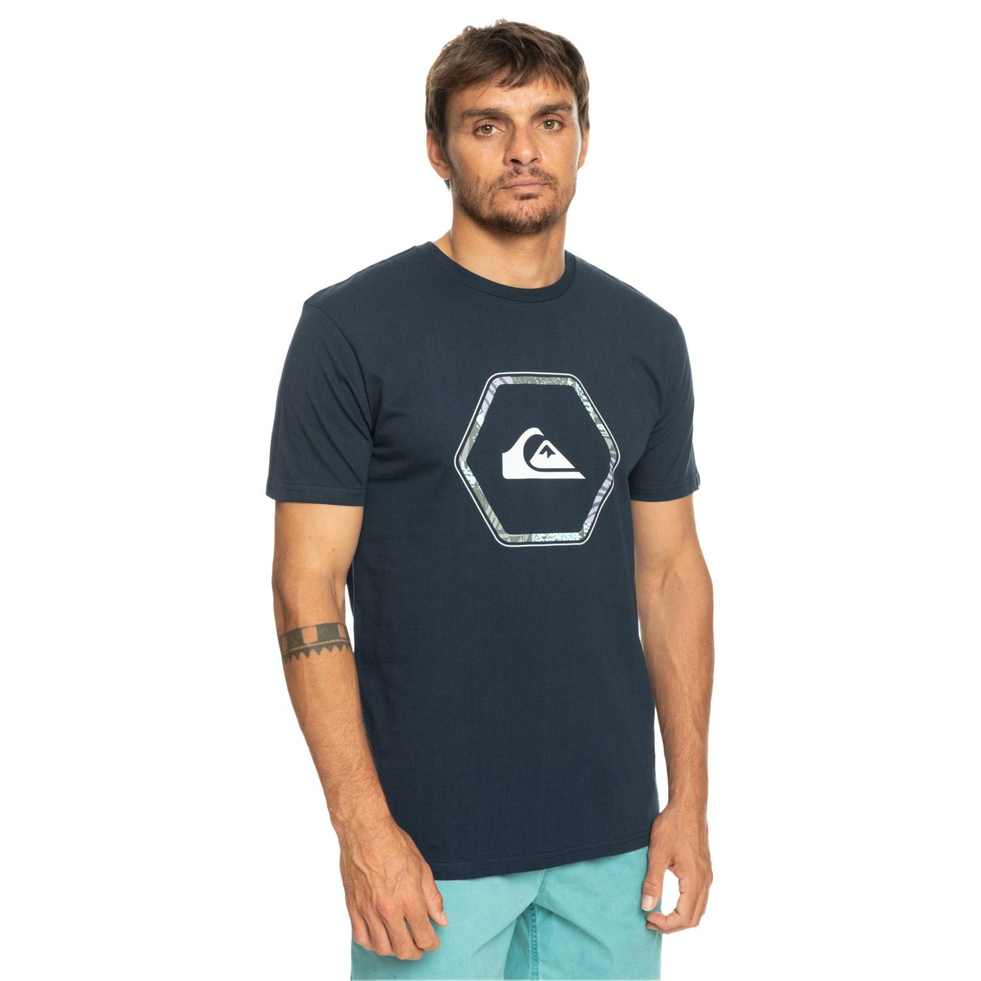 Quiksilver Inshapes Erkek Mavi Tişört