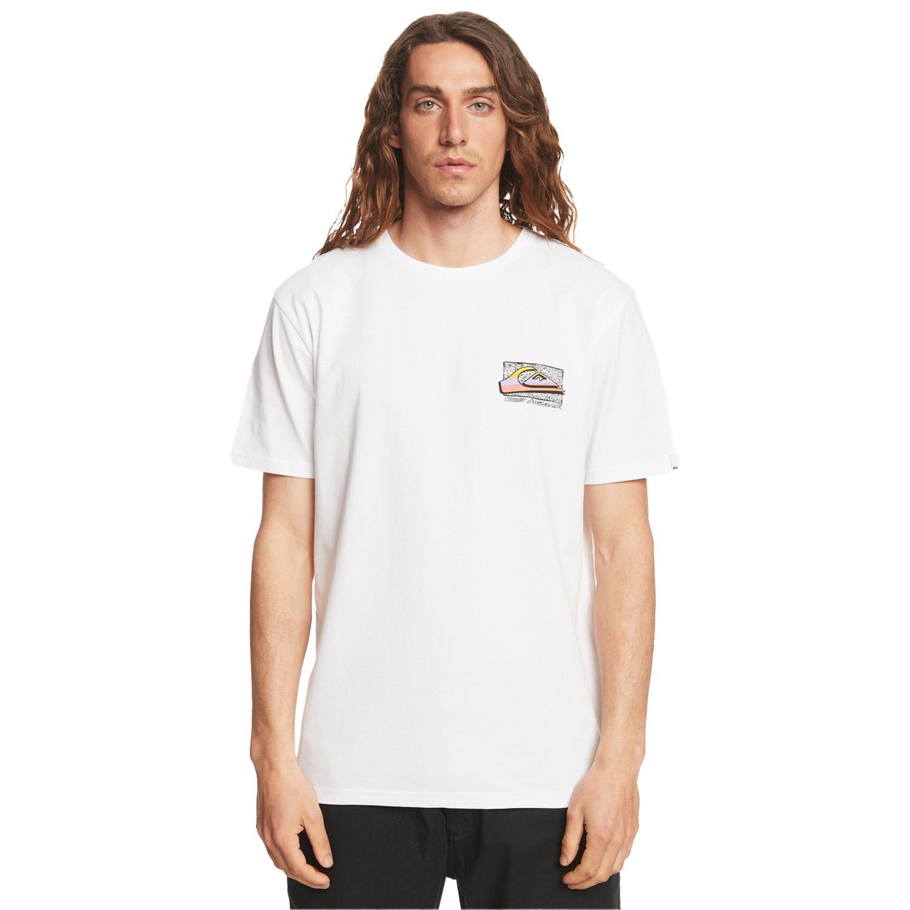 Quiksilver Retrofade Erkek Beyaz Tişört