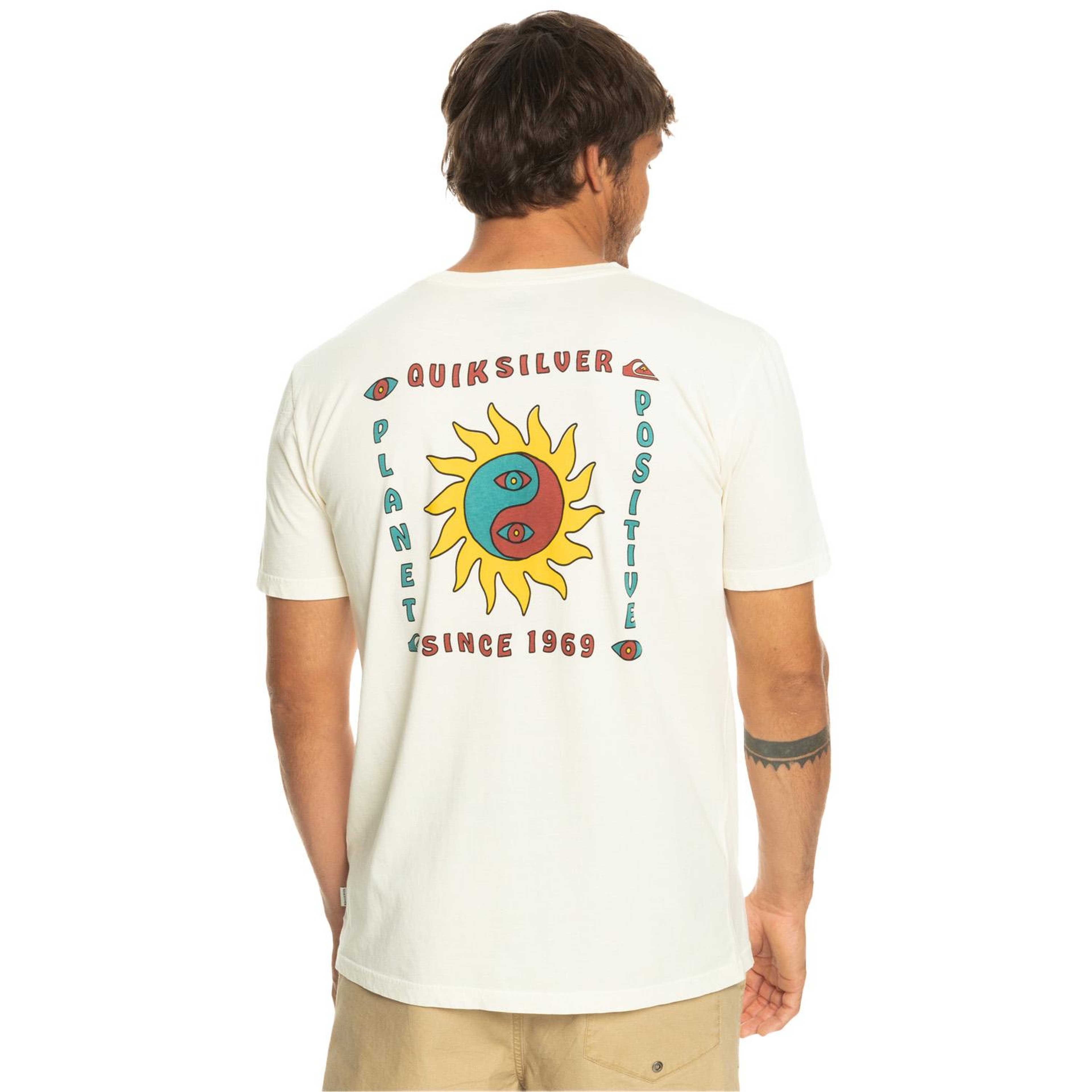 Quiksilver Planetpositive Erkek Bej Tişört