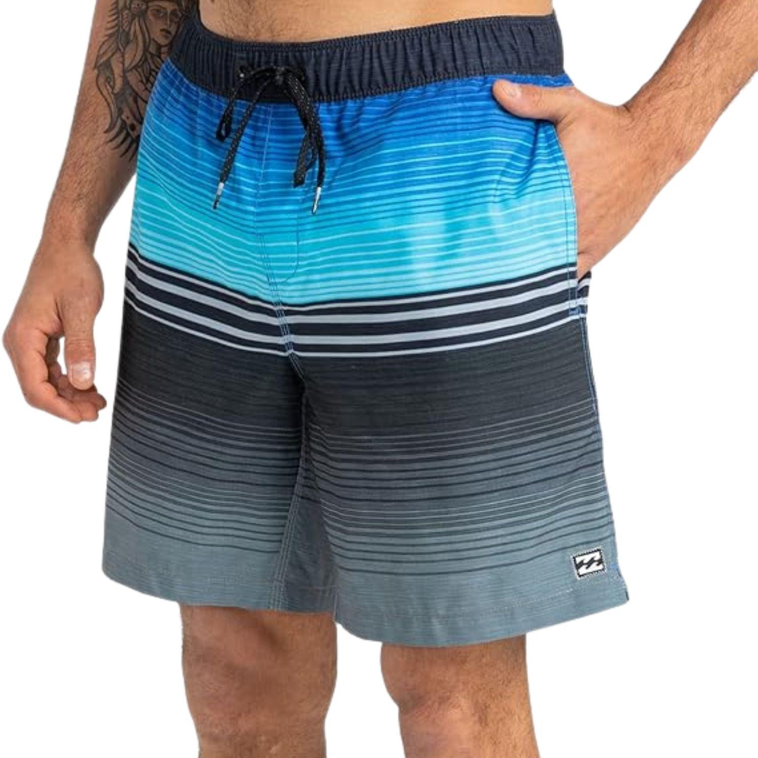 Billabong All Day Htr Stripe Lb Erkek Pembe Volley Short