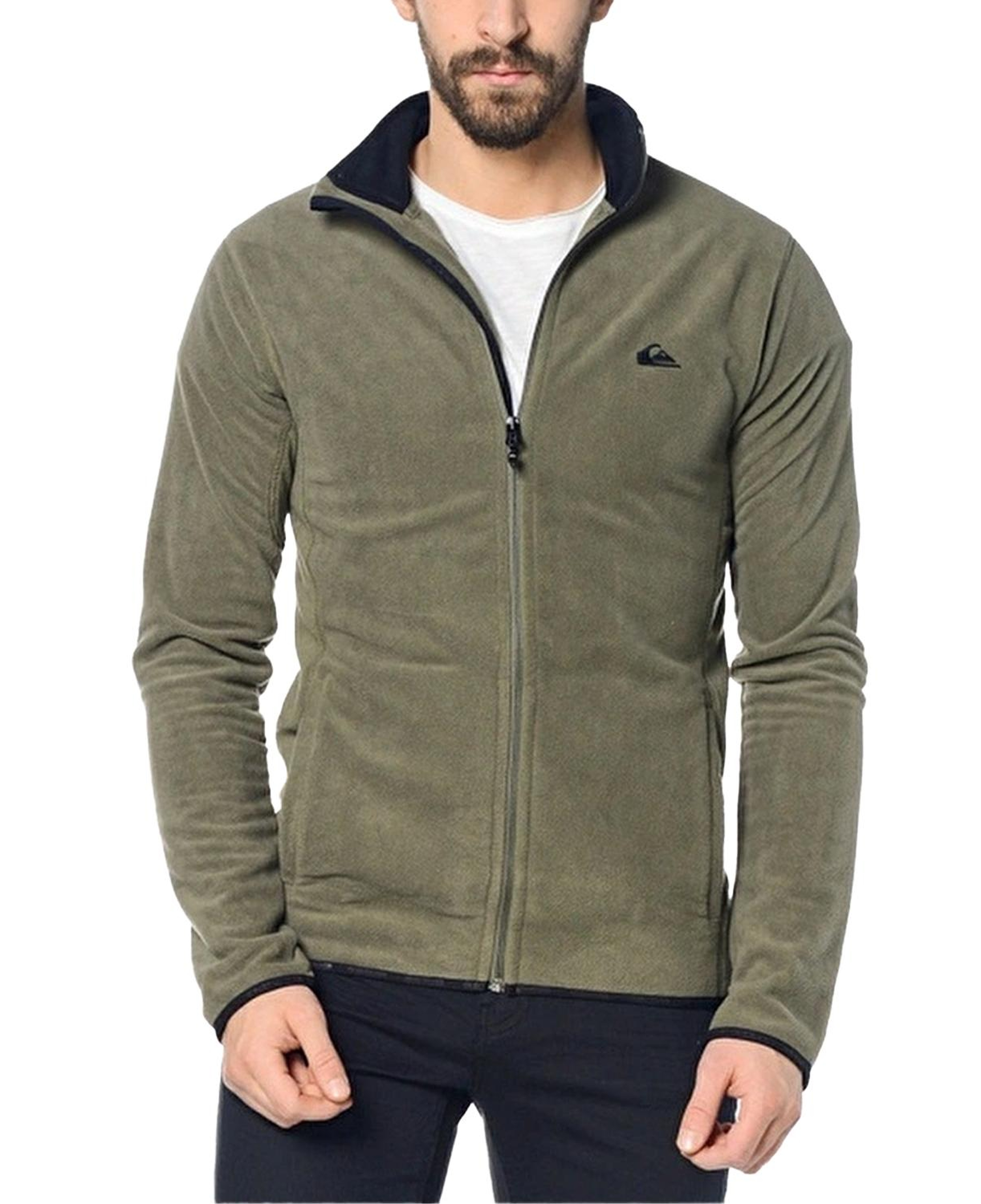 Quiksilver Mission Fz Erkek Yeşil Polar Ceket