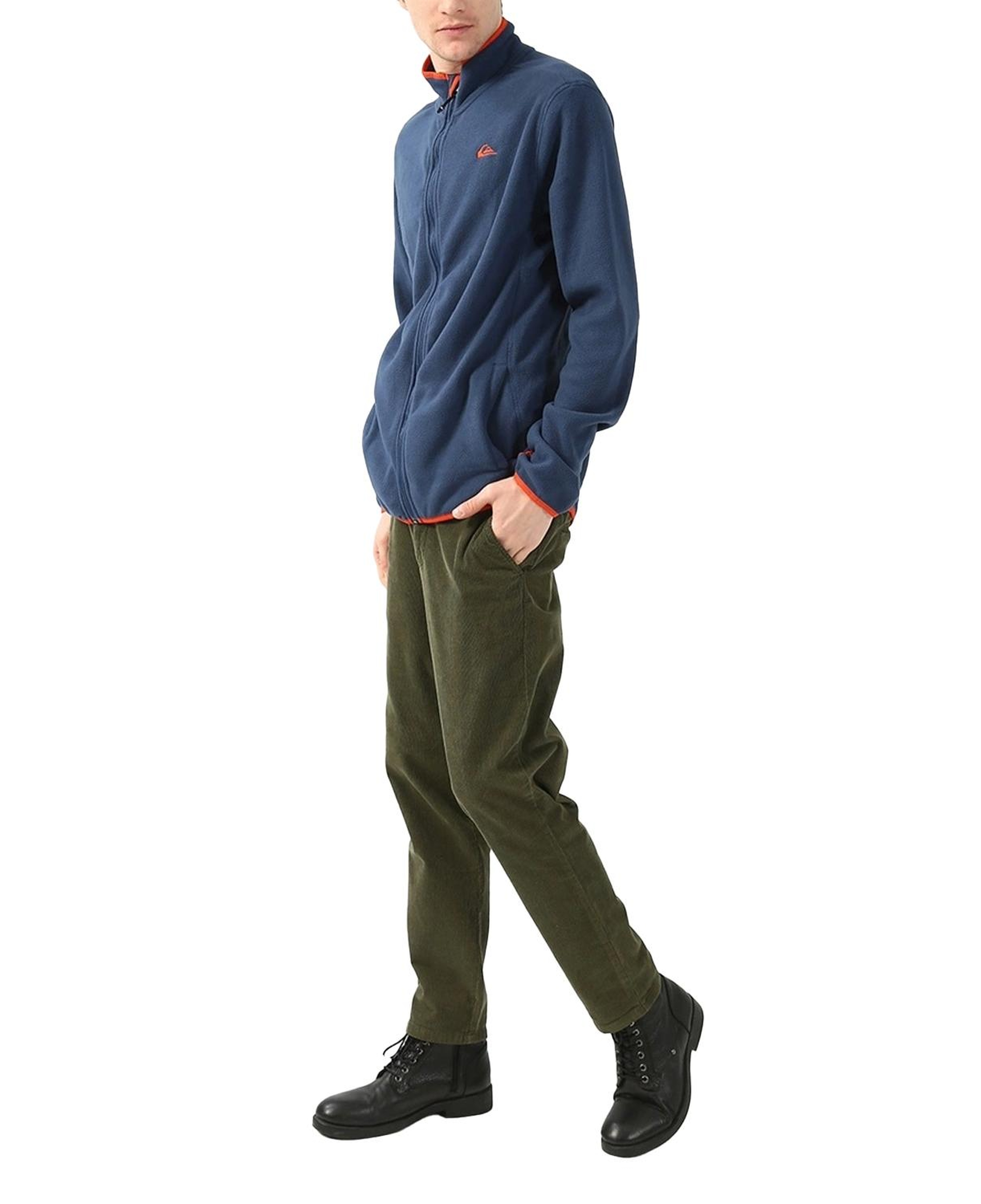 Quiksilver Mission Fz Erkek Mavi Polar Ceket
