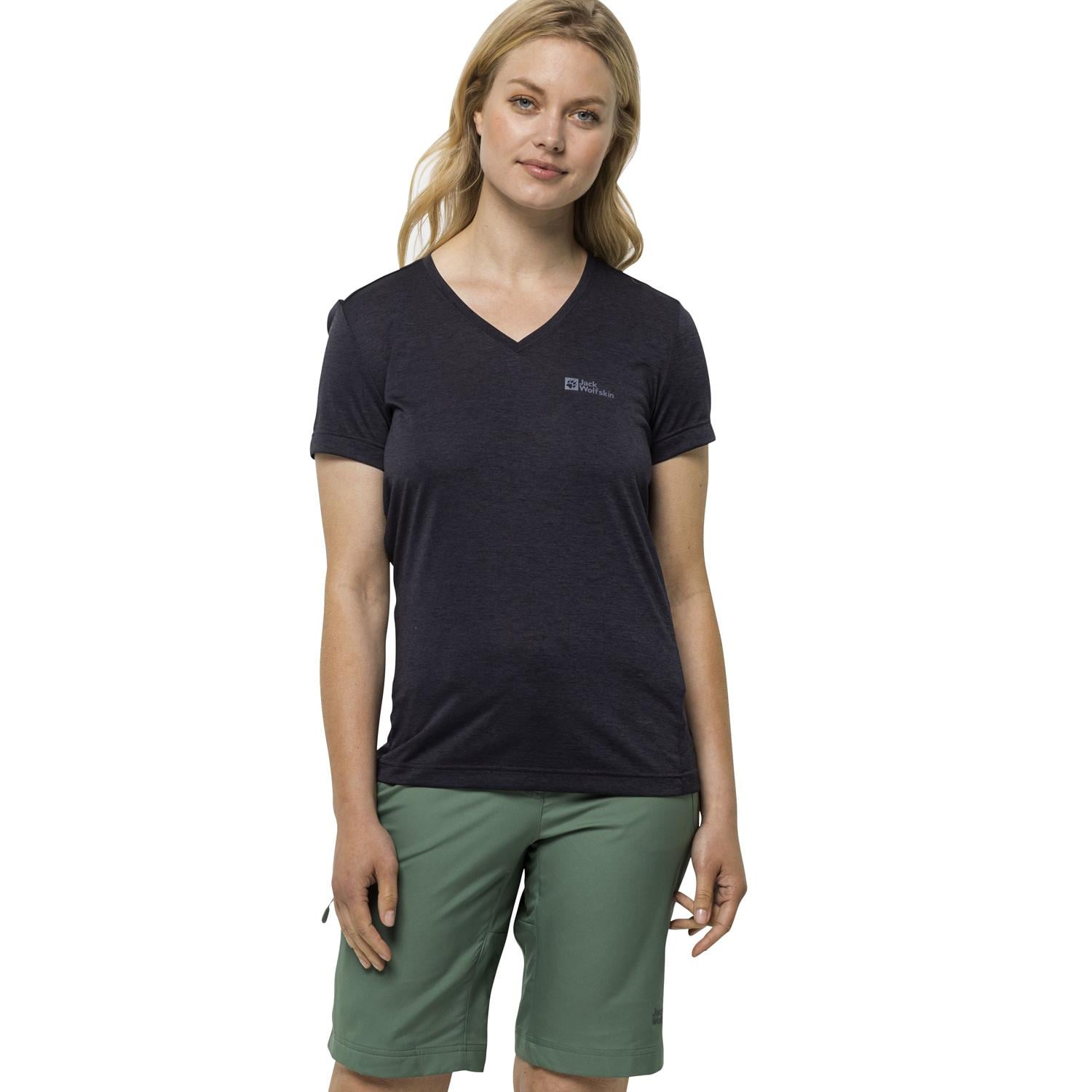 Jack Wolfskin Crosstrail Women Kadın Mavi Tişört