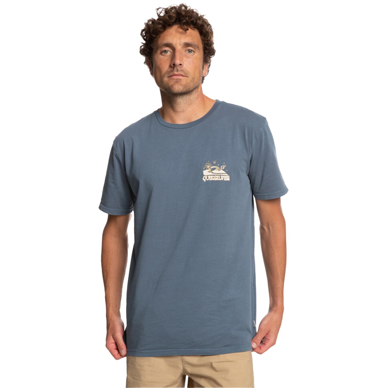 Quiksilver Enjoynotdestroy Erkek Mavi Tişört