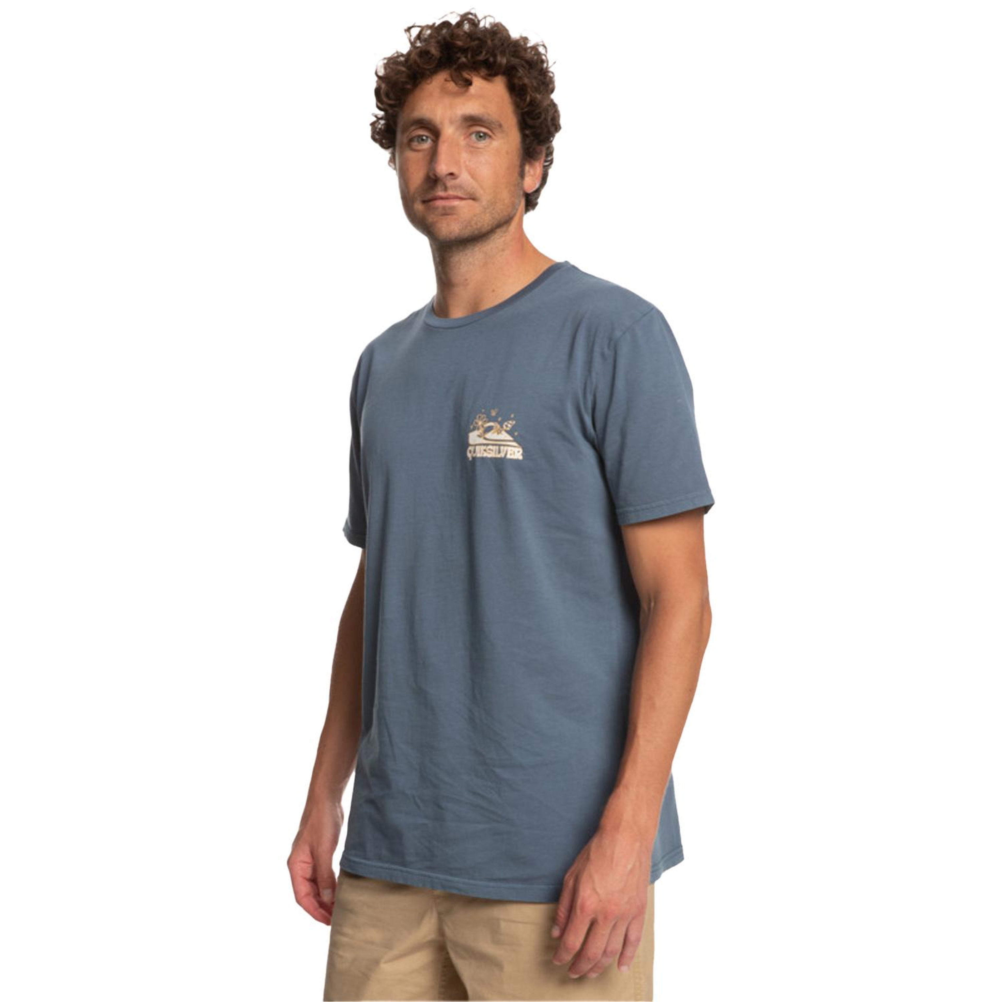 Quiksilver Enjoynotdestroy Erkek Mavi Tişört
