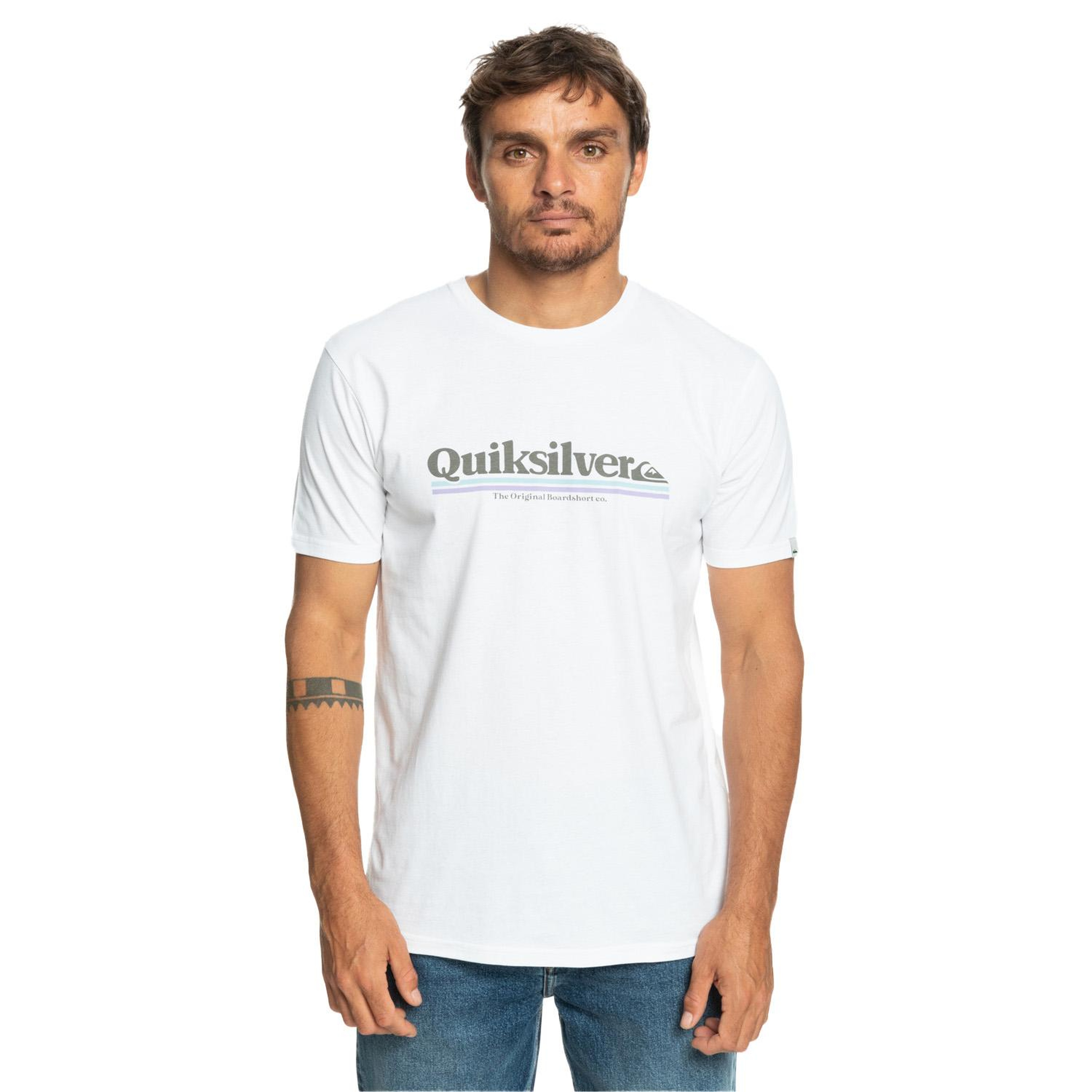 Quiksilver Betweenthelines Erkek Beyaz Tişört