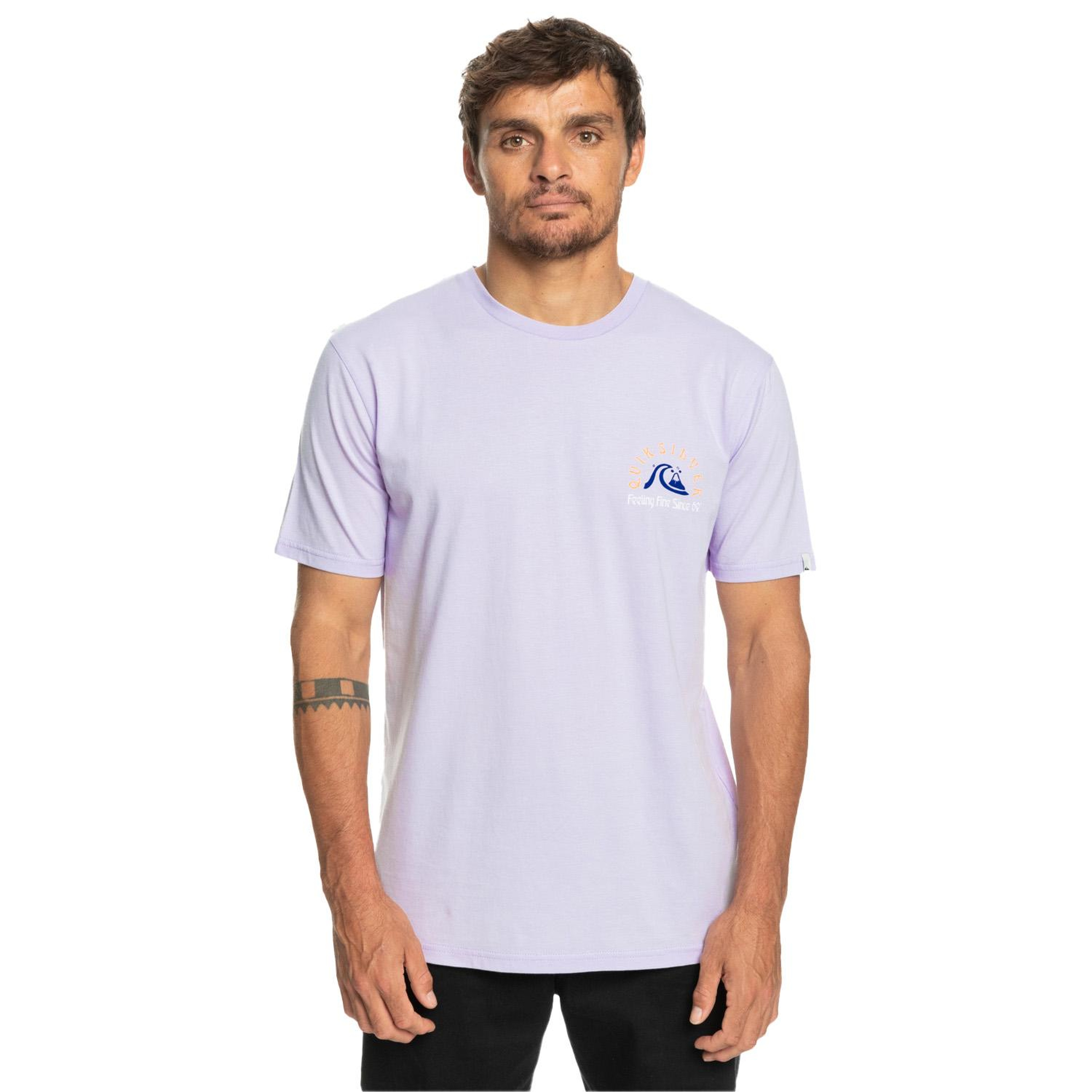 Quiksilver Originalbarrel Erkek Mor Tişört