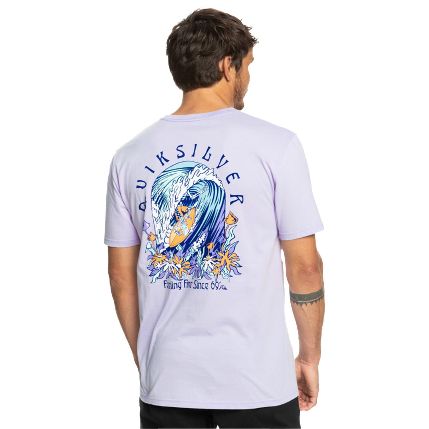 Quiksilver Originalbarrel Erkek Mor Tişört