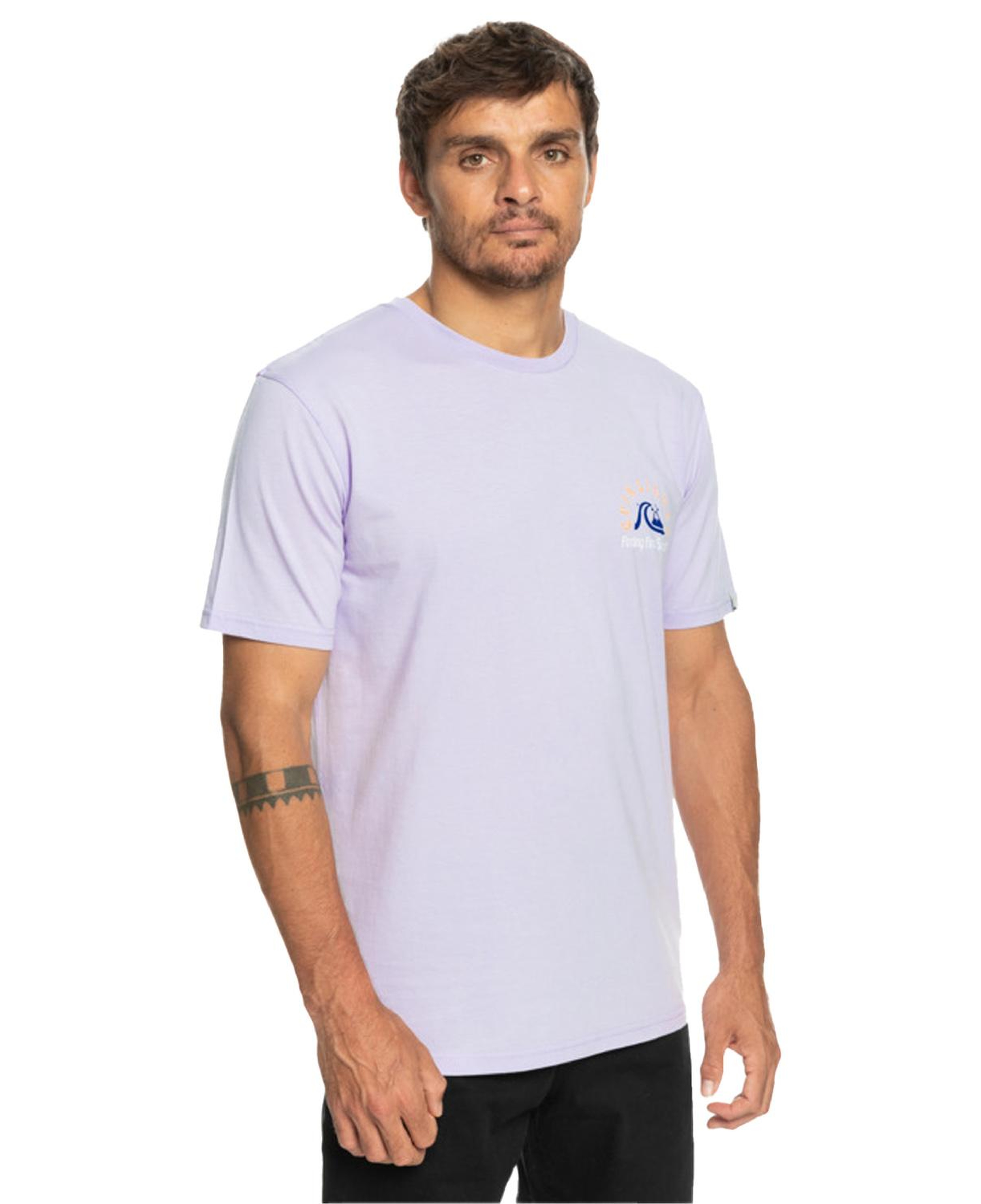 Quiksilver Originalbarrel Erkek Mor Tişört