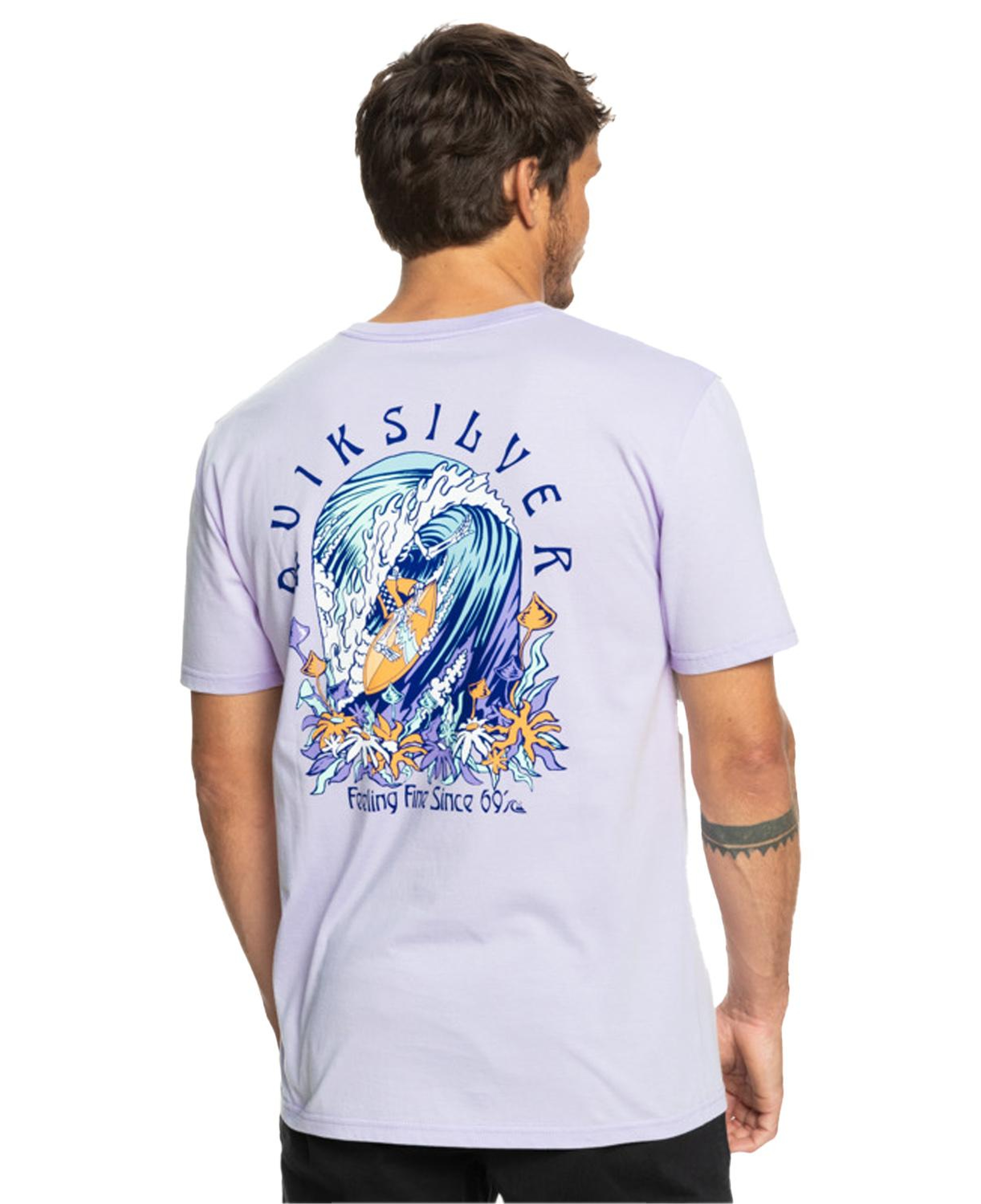 Quiksilver Originalbarrel Erkek Mor Tişört