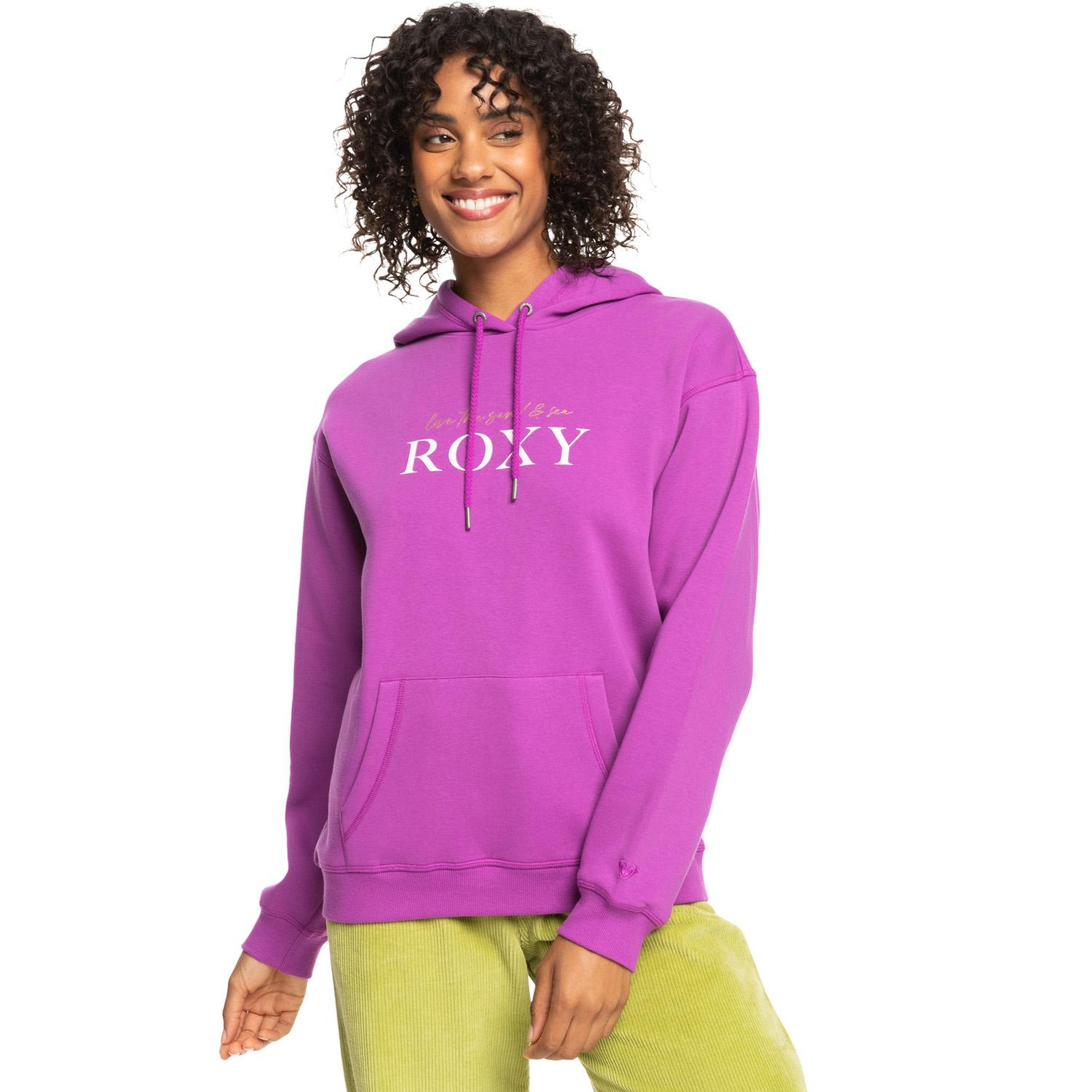 Roxy Surf Stoked Hoodie Brushed Kadın Pembe Sweat