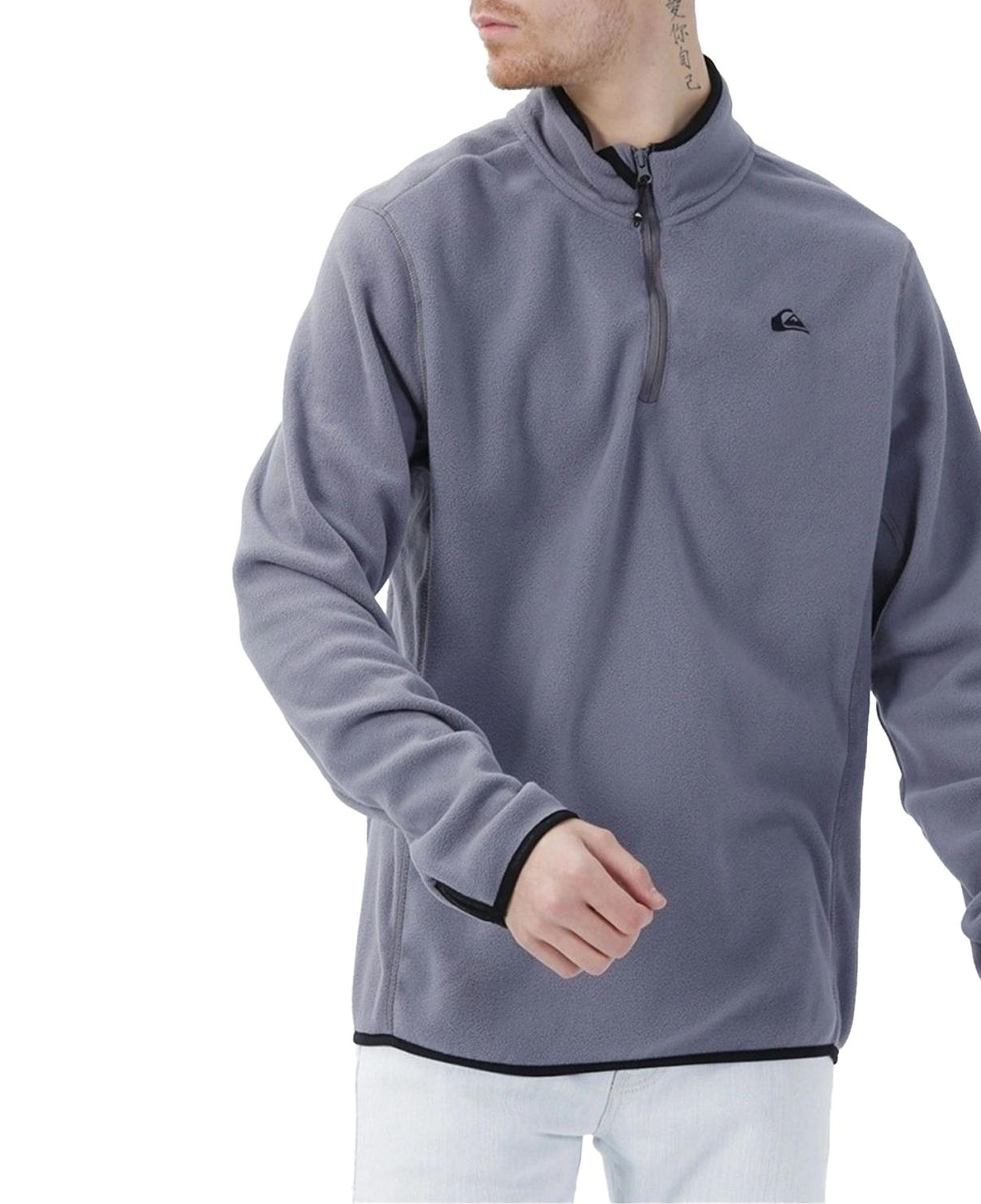 Quiksilver Mission Halfzip Erkek Gri Polar