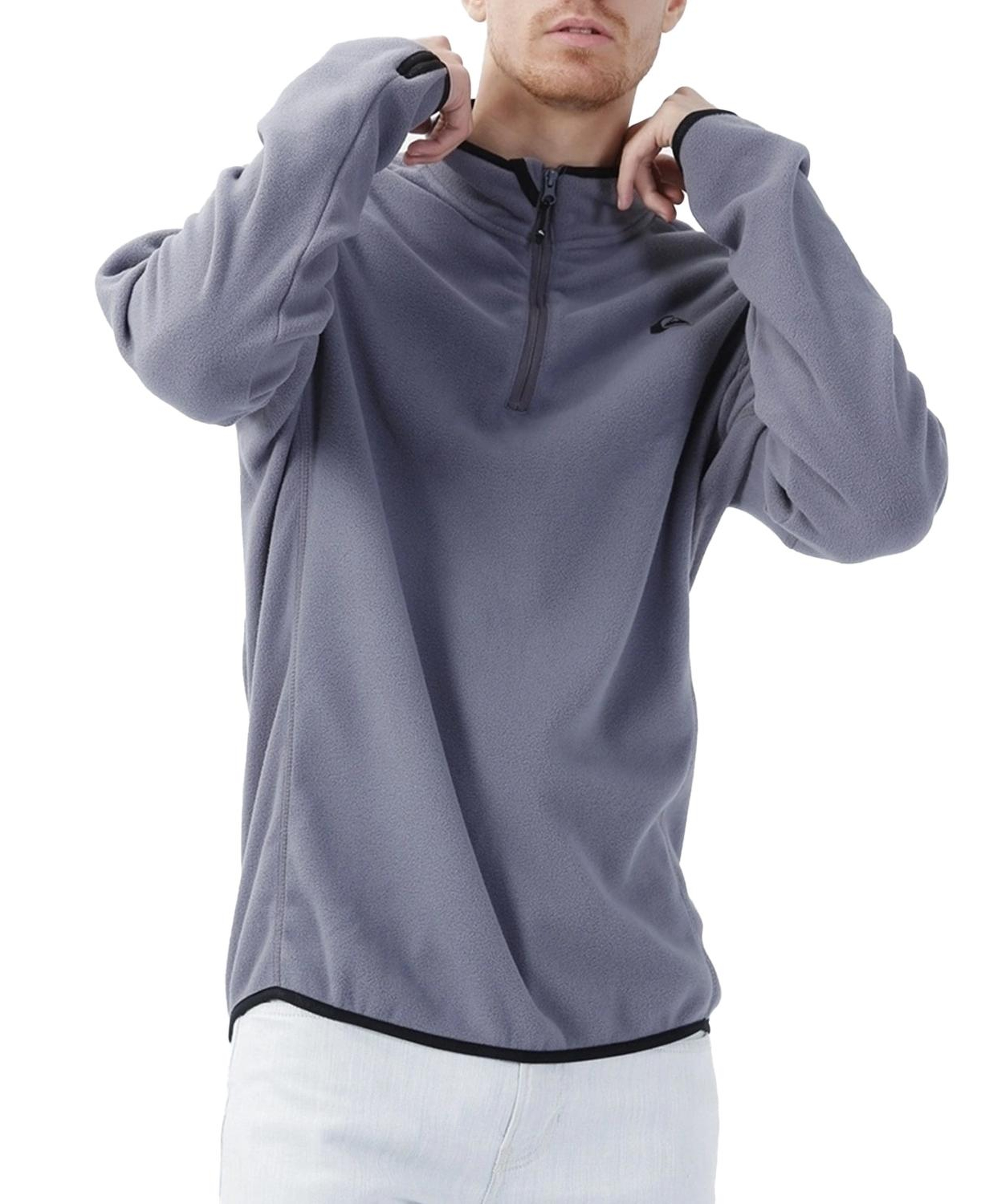 Quiksilver Mission Halfzip Erkek Gri Polar