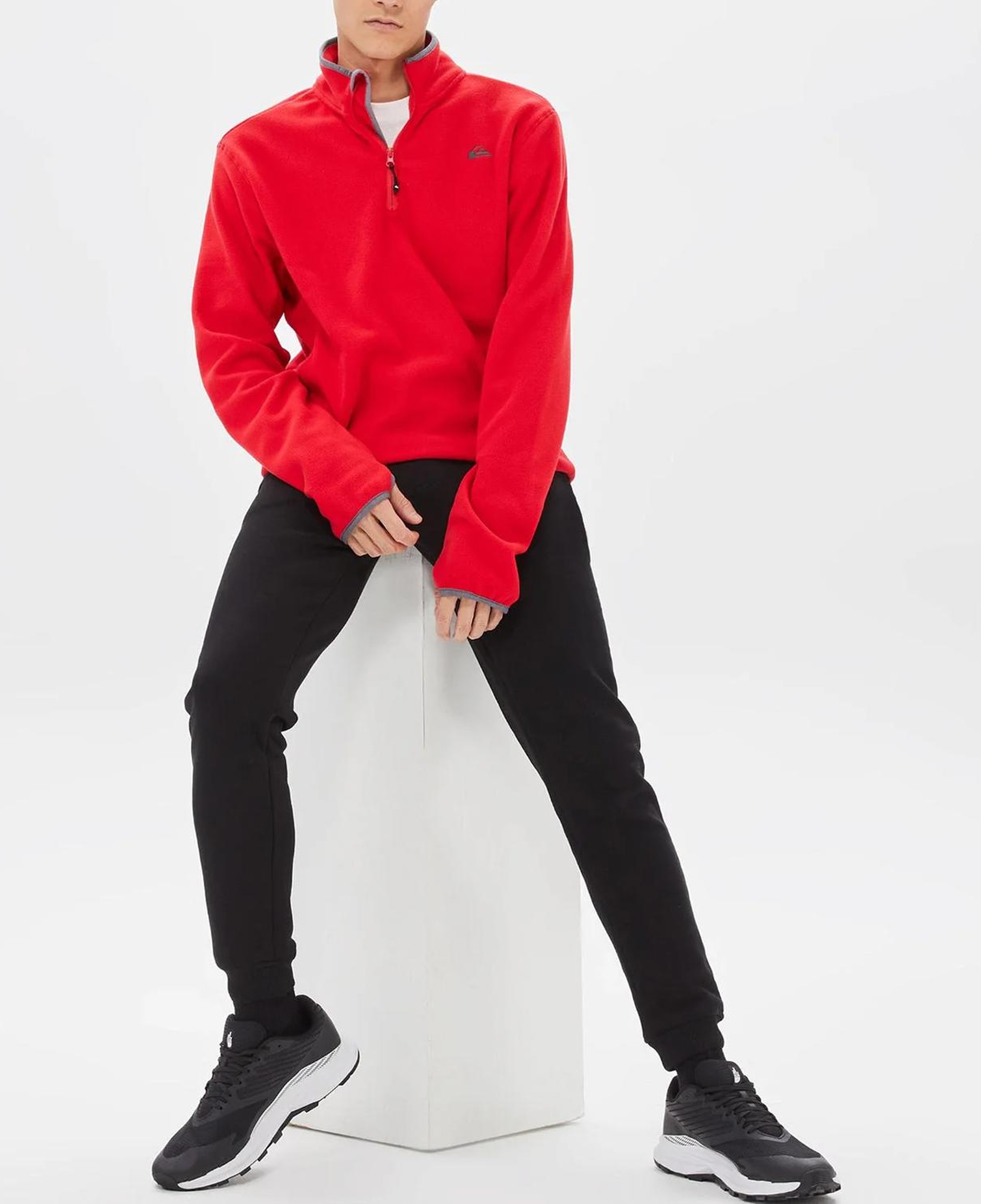 Quiksilver Mission Halfzip Erkek Kırmızı Polar