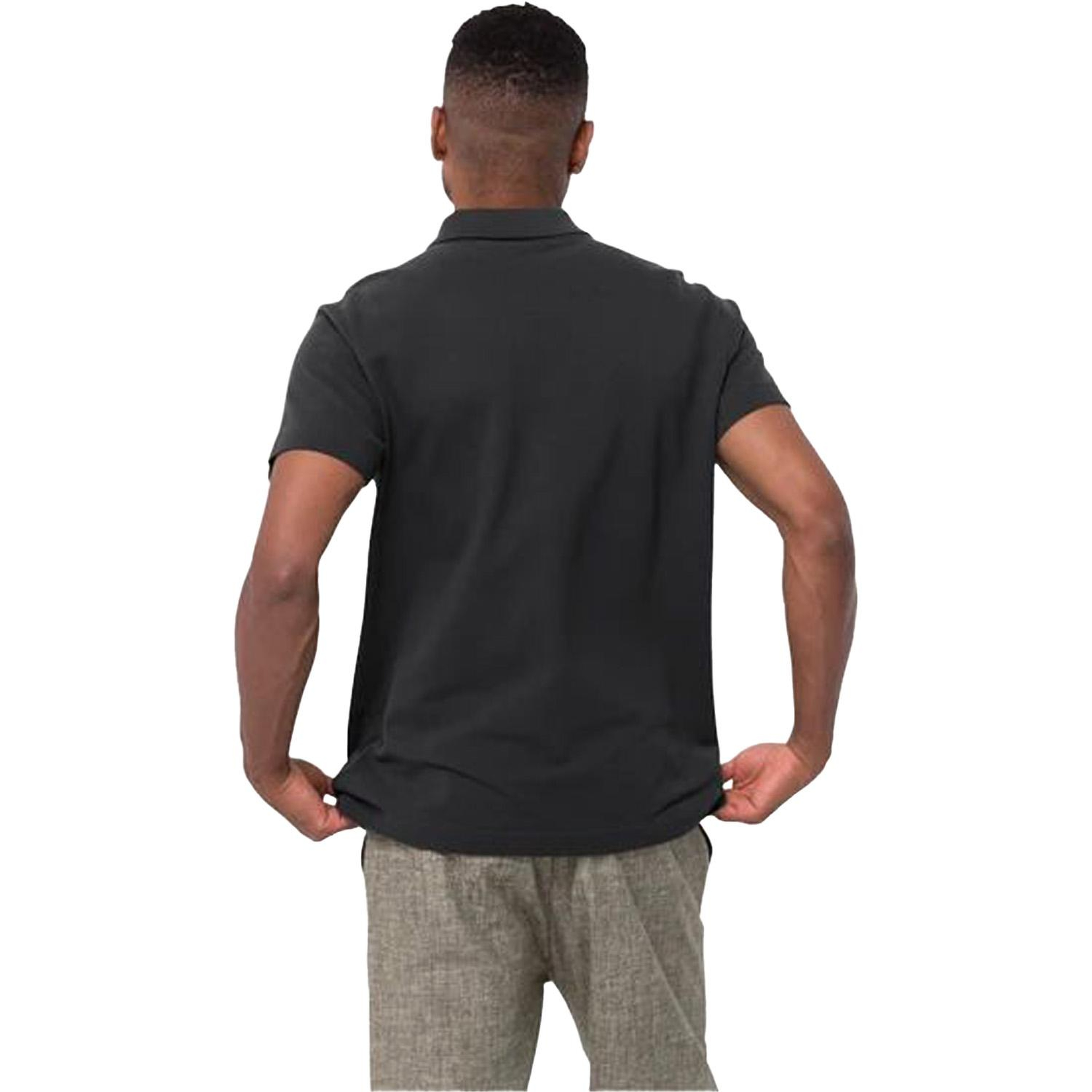 Jack Wolfskin Essential Polo Erkek Siyah Polo Tişört
