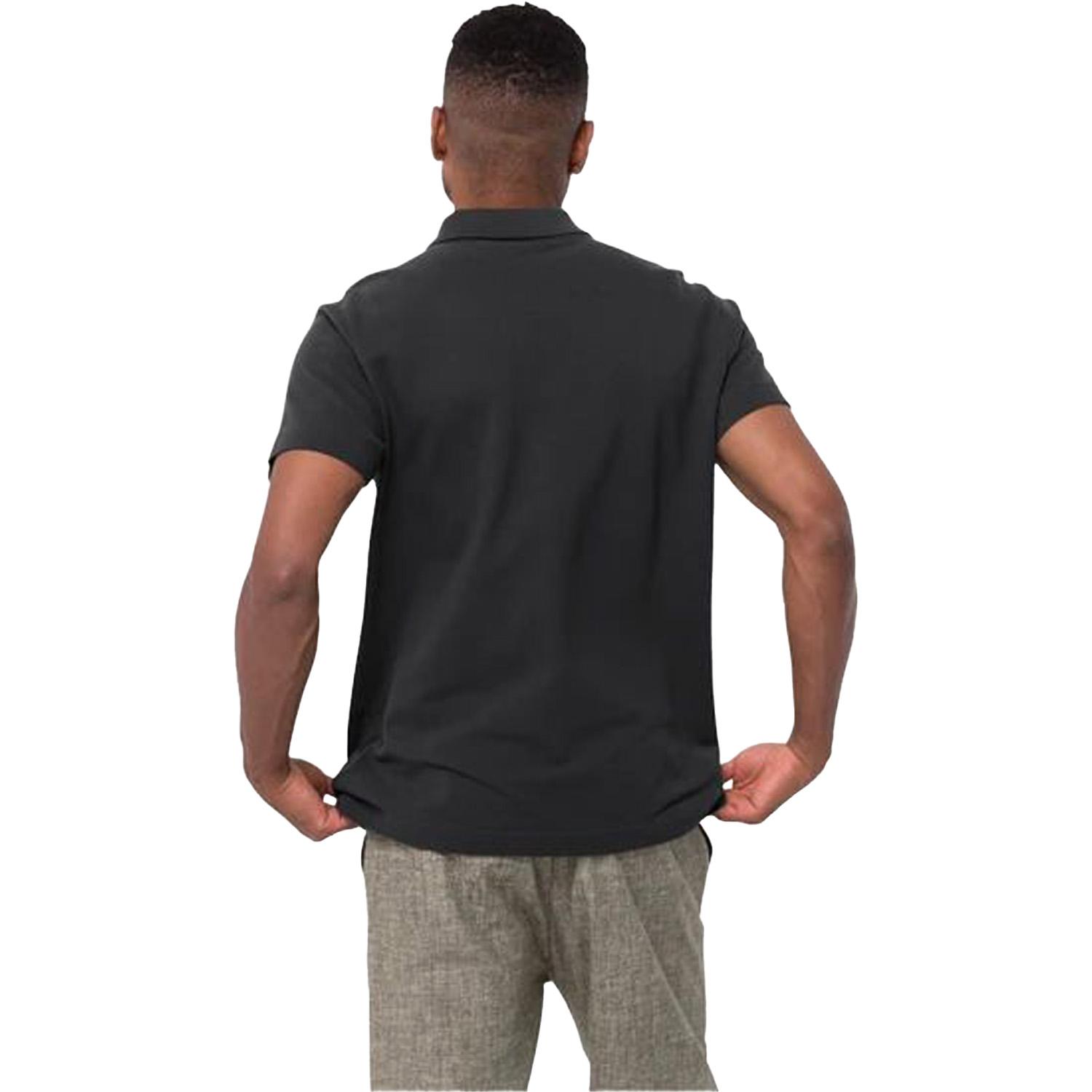 Jack Wolfskin Essential Polo Erkek Siyah Polo Tişört