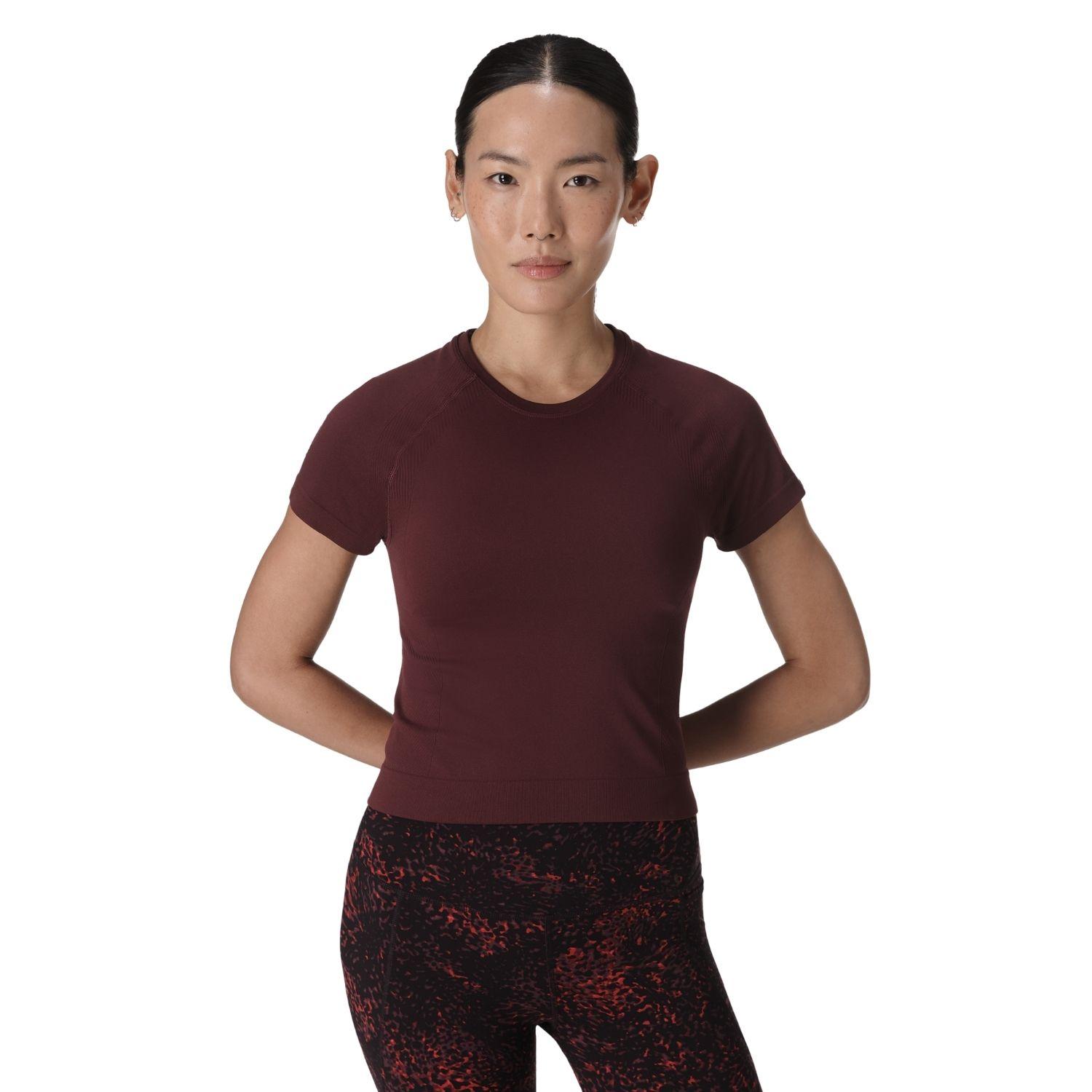 Sweaty Betty Athlete Crop Seamless Workout Kadın Fitness Tişört