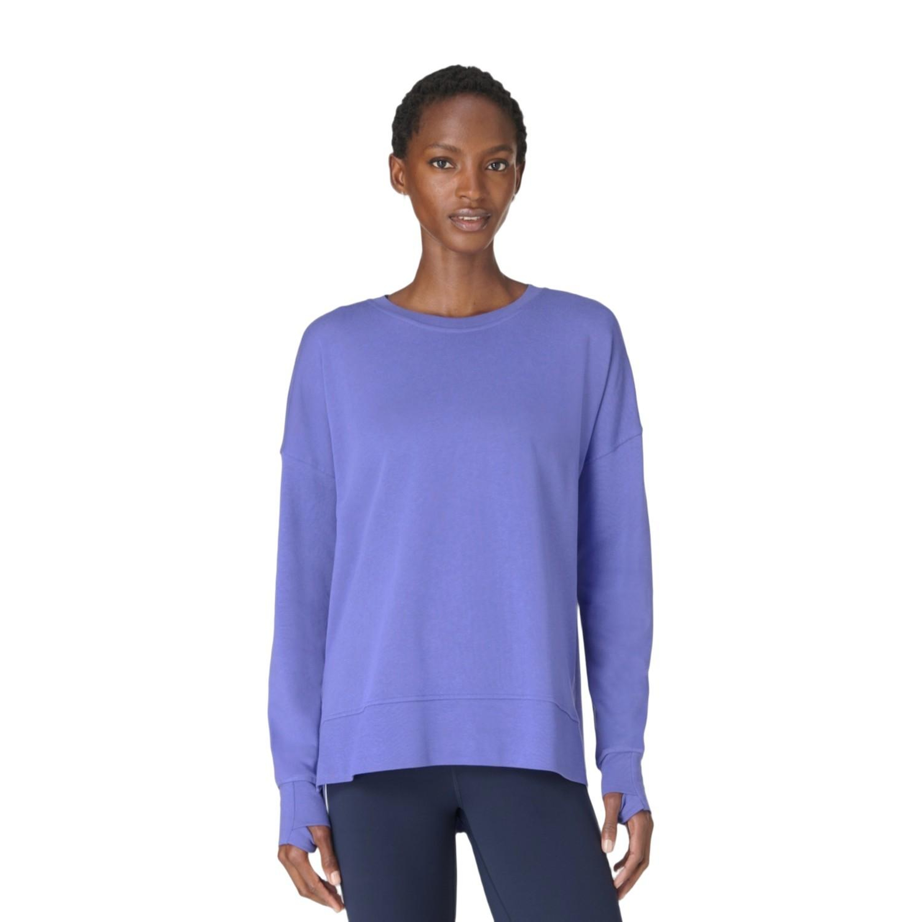 Sweaty Betty After Class Longline Sweatshir Kadın Mavi Sweat