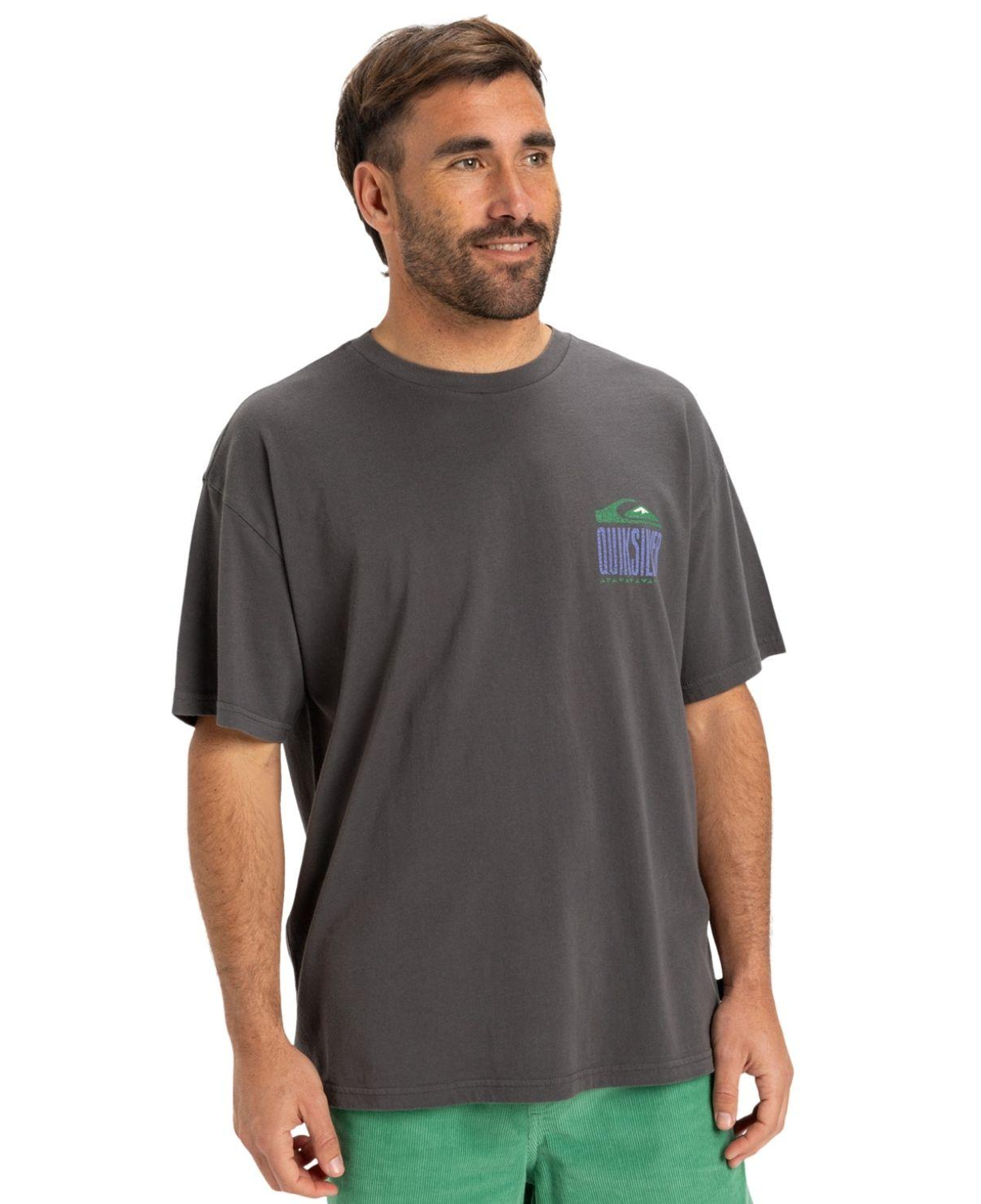 Quiksilver Gh Qs World Force Erkek Gri Tişört