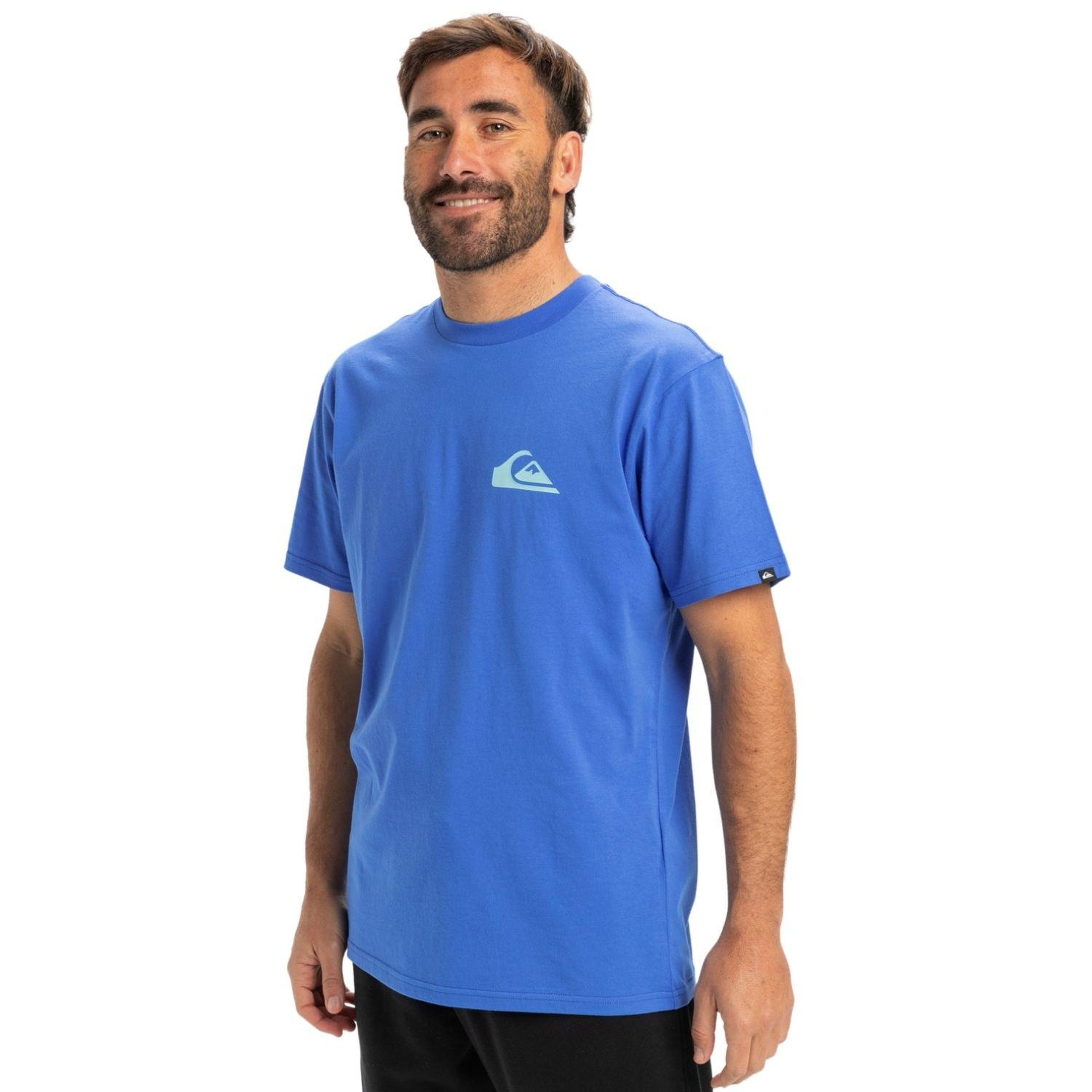 Quiksilver Ev Mini Logo Erkek Mavi Tişört