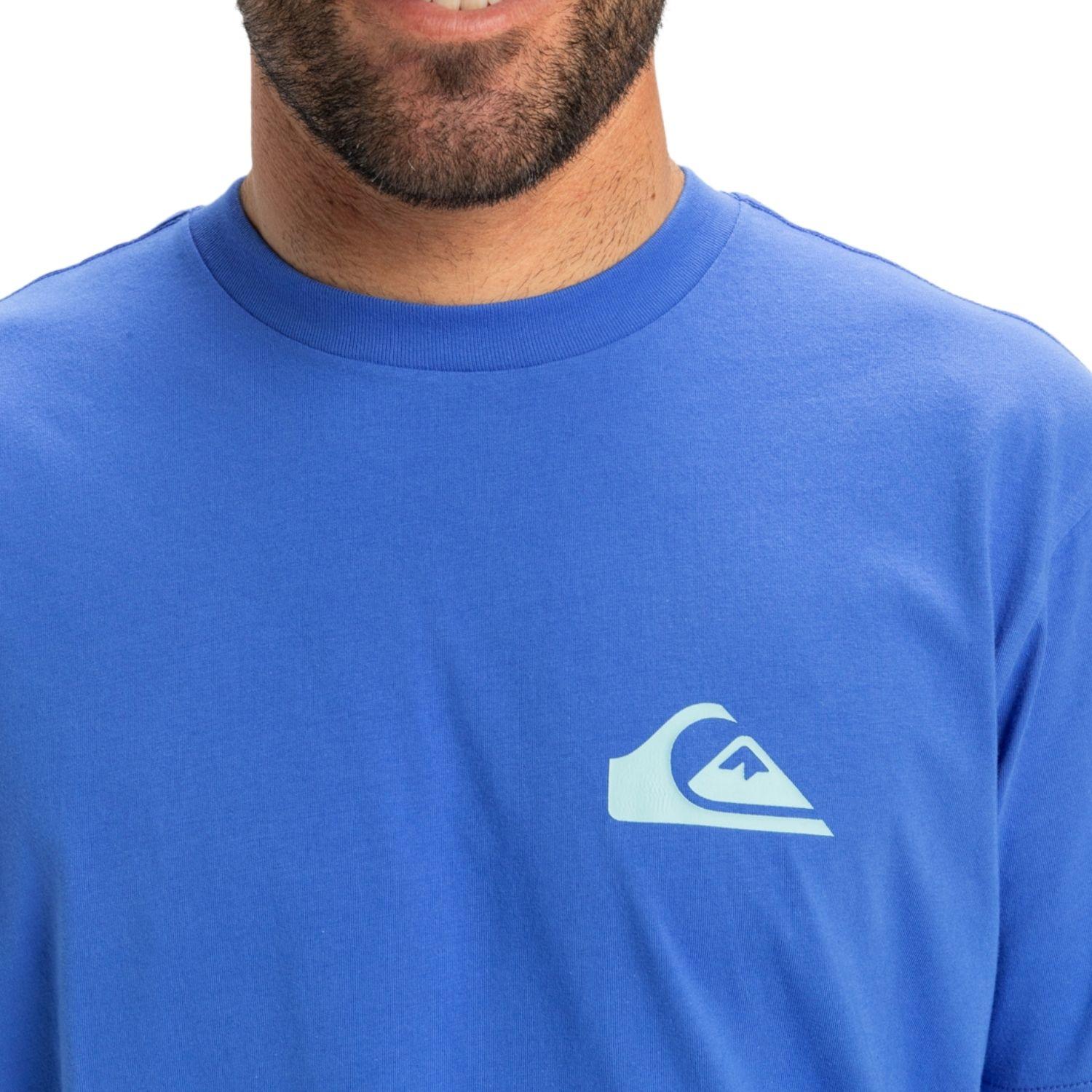 Quiksilver Ev Mini Logo Erkek Mavi Tişört