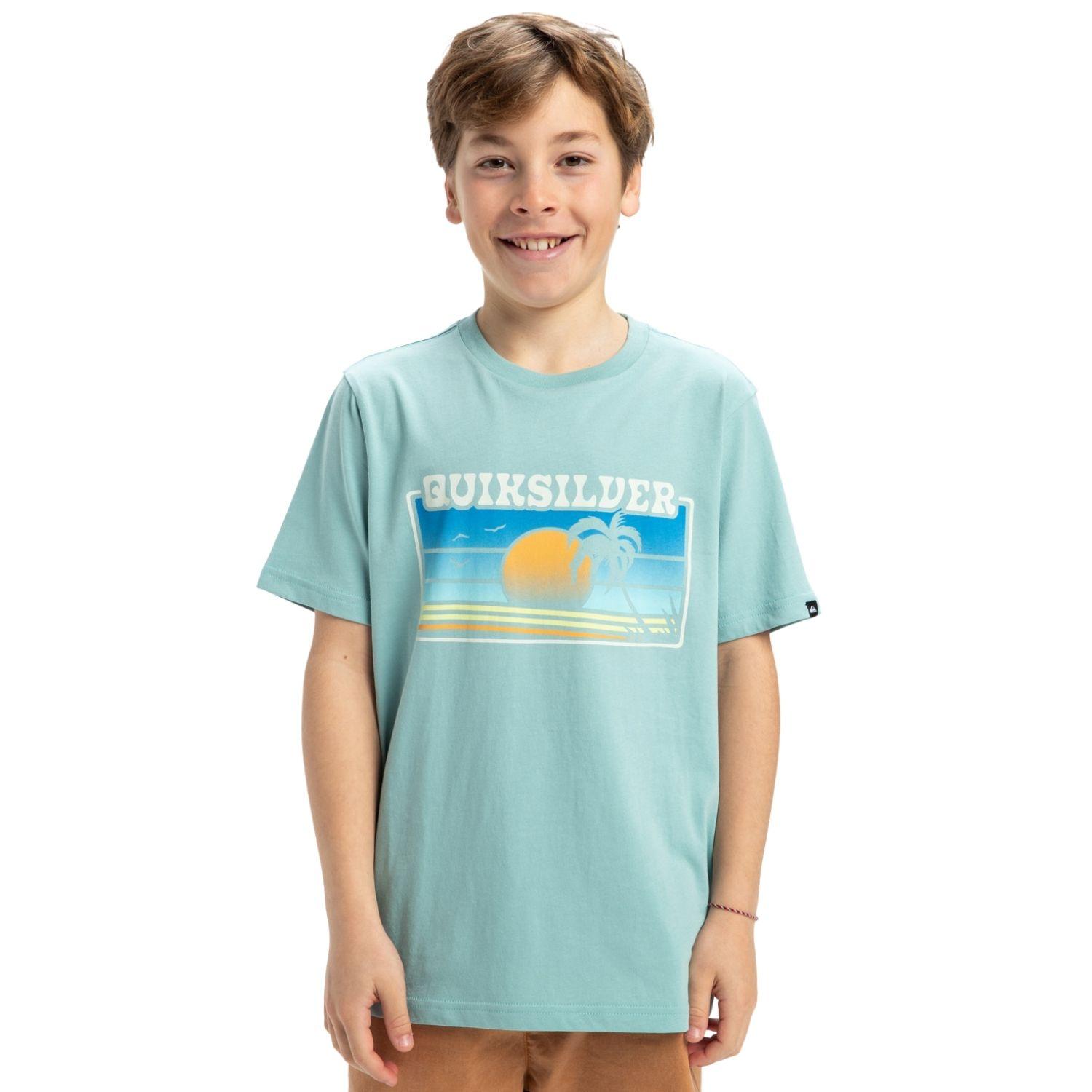 Quiksilver Ev Sun Faded Erkek Çocuk Mavi Tişört