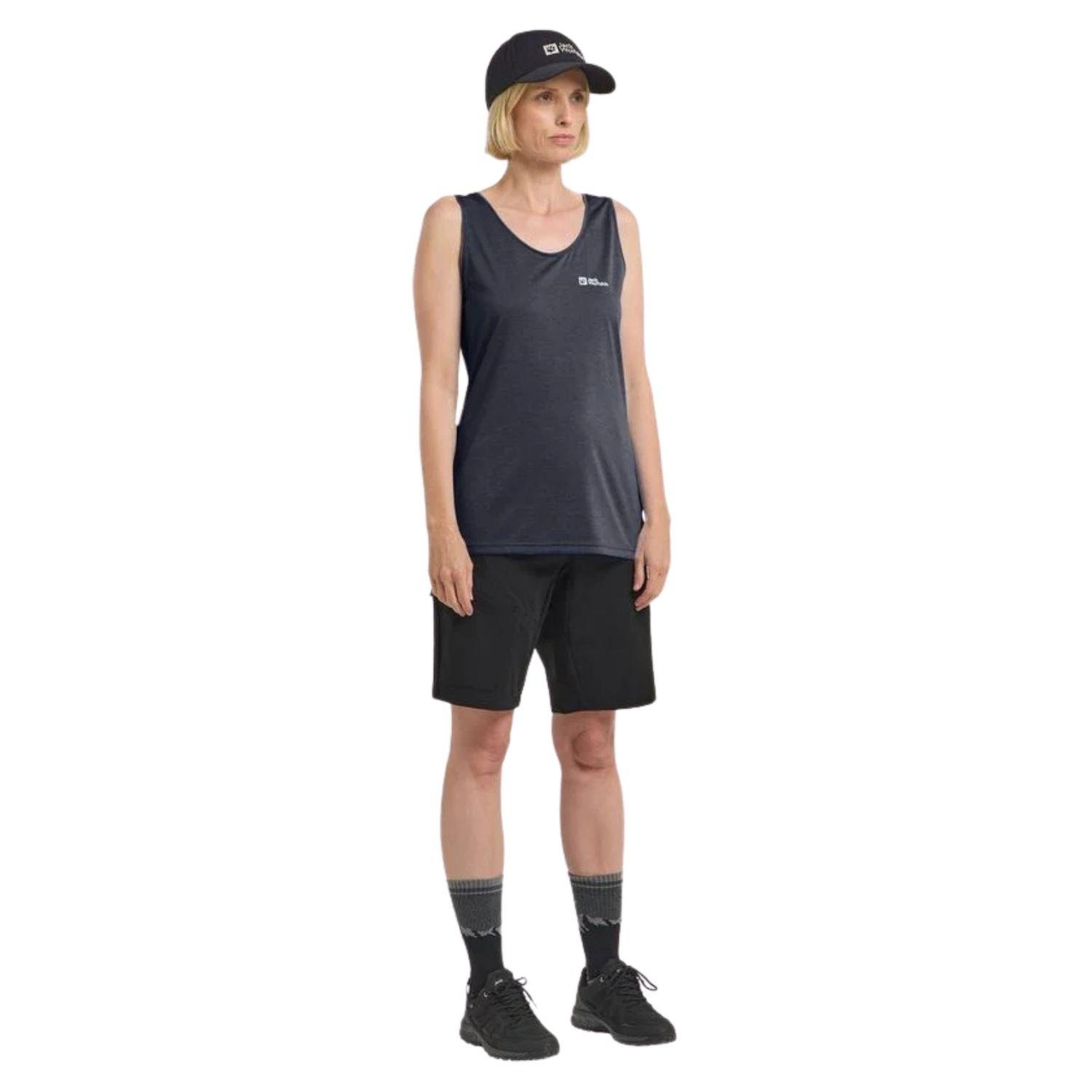 Jack Wolfskin Crosstrail Tank Kadın Mavi Tişört