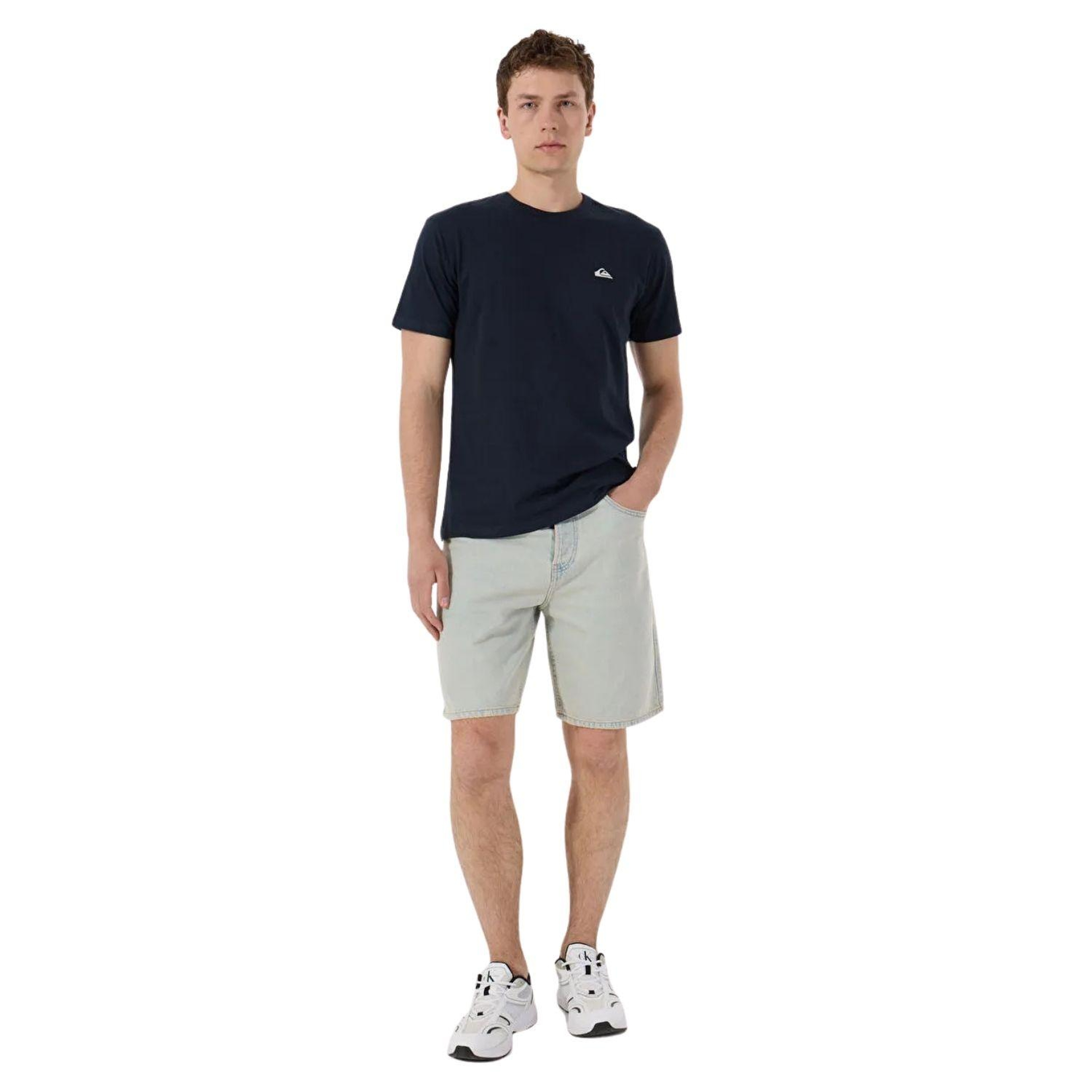 Quiksilver Basicscreenssym Erkek Mavi Tişört
