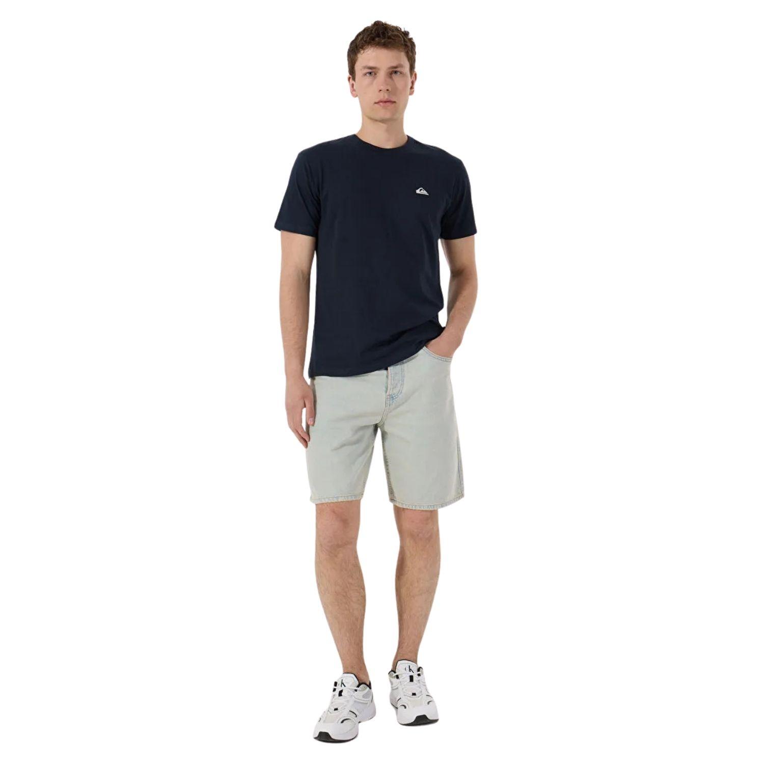 Quiksilver Basicscreenssym Erkek Mavi Tişört