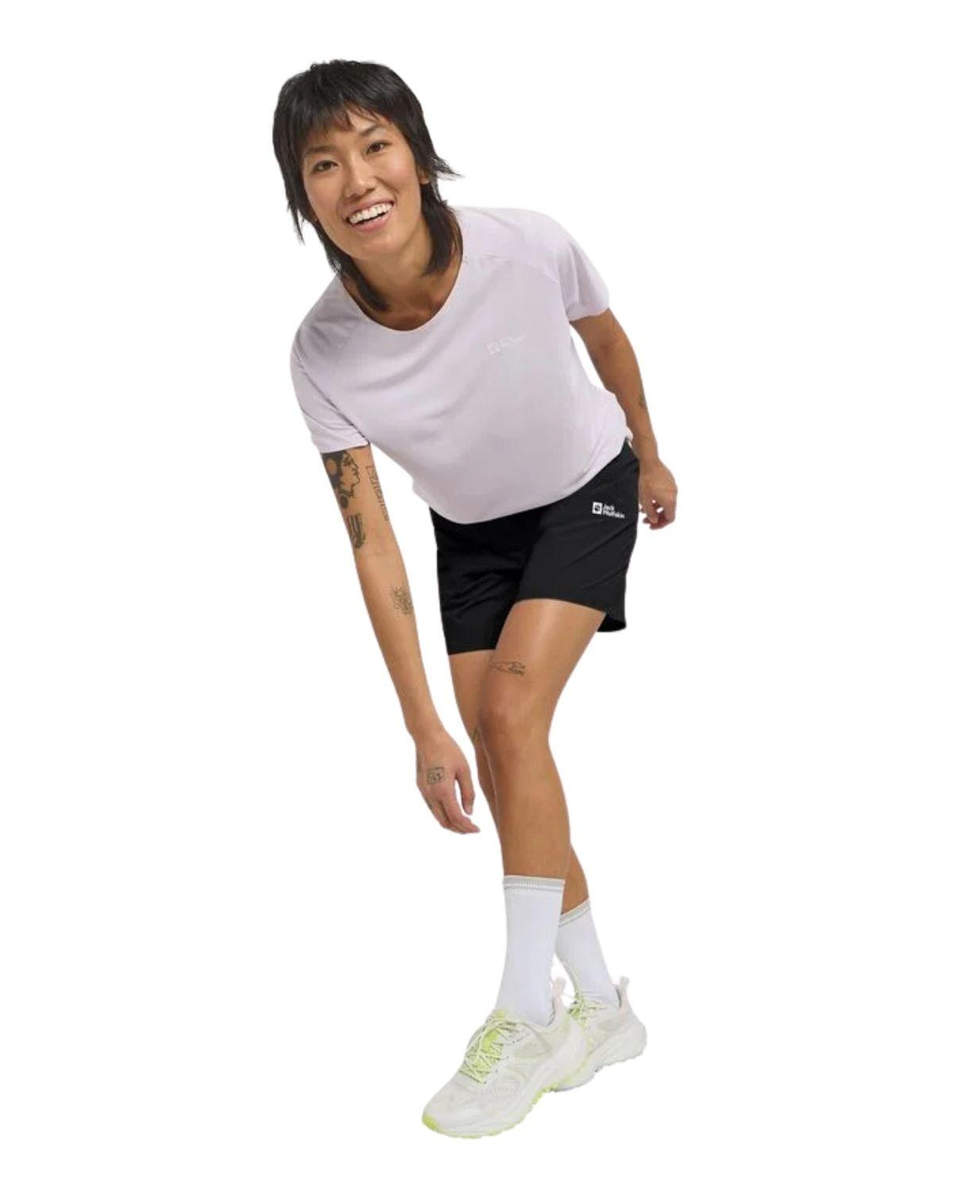 Jack Wolfskin Prelight Stride Shorts Kadın Siyah Şort