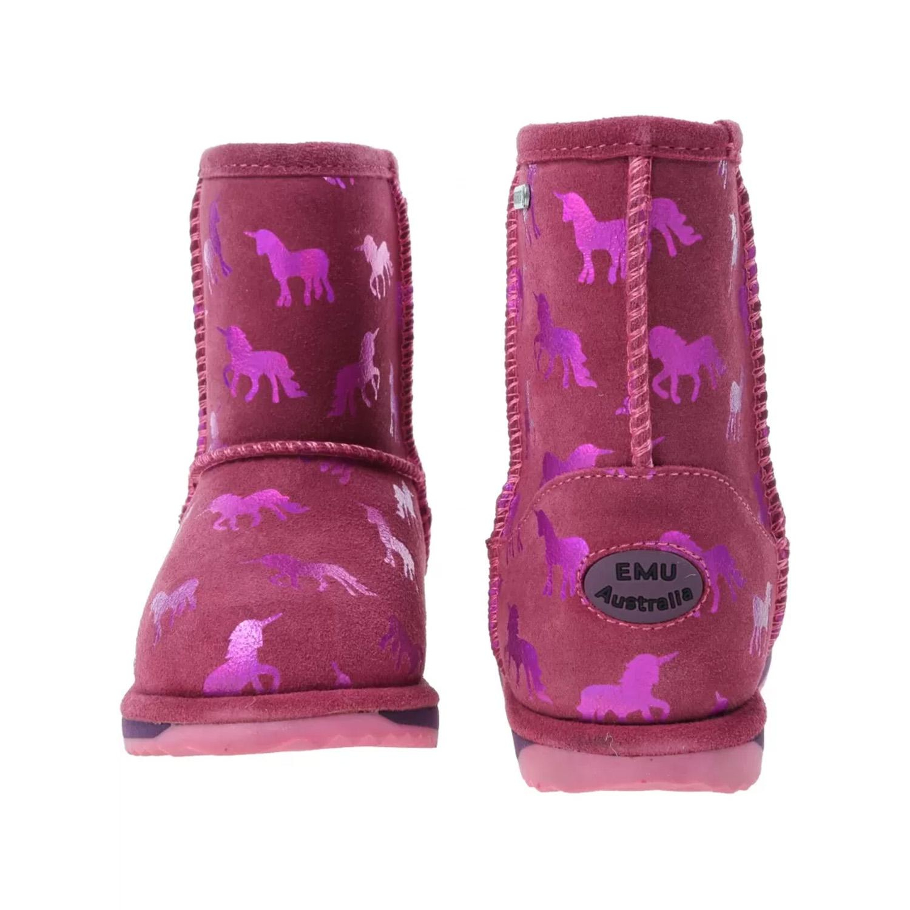 Emu Australia Rainbow Unicorn Brumby Çocuk Pembe Bot