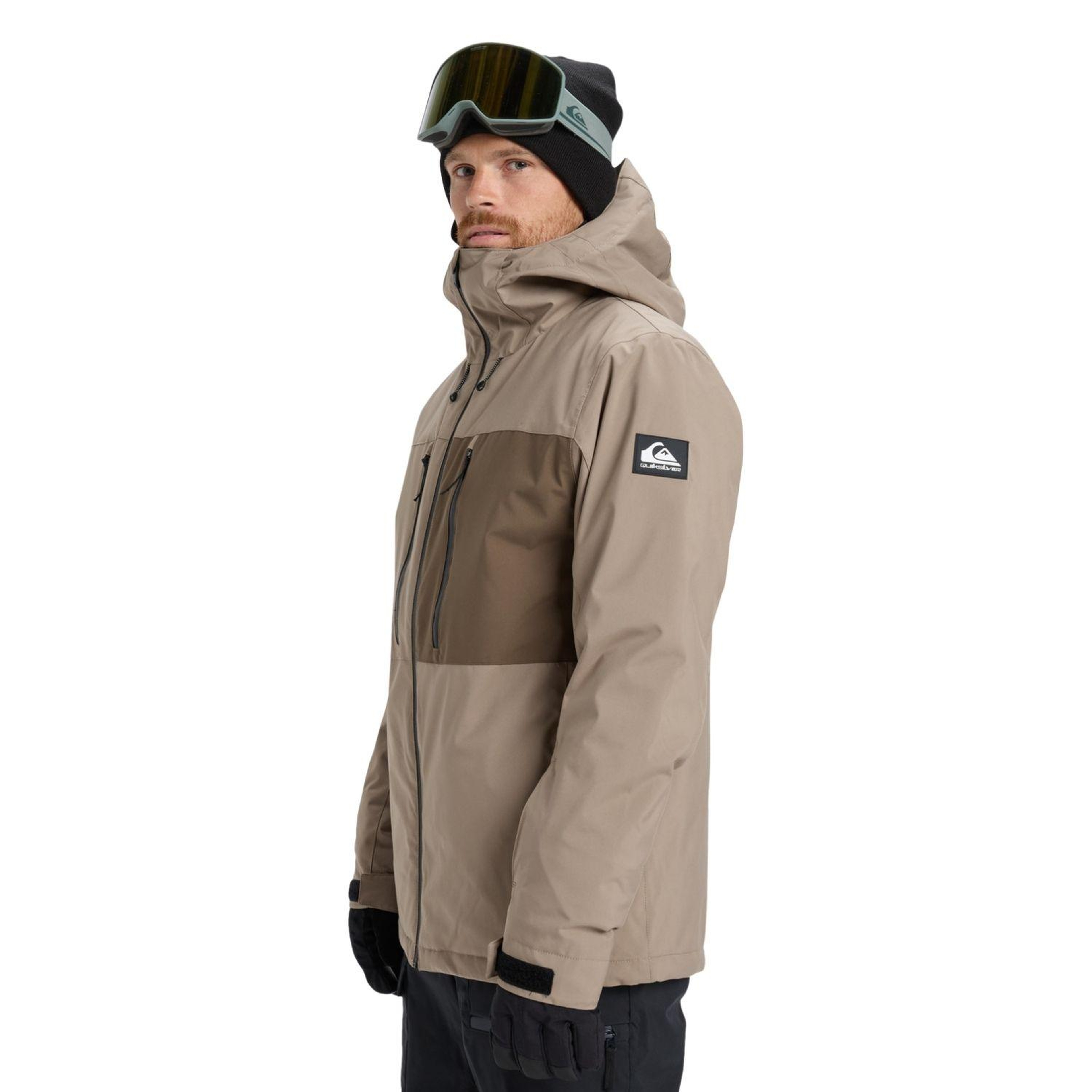 Quiksilver Sycamore Solid Erkek Bej Snowboard Ceketi