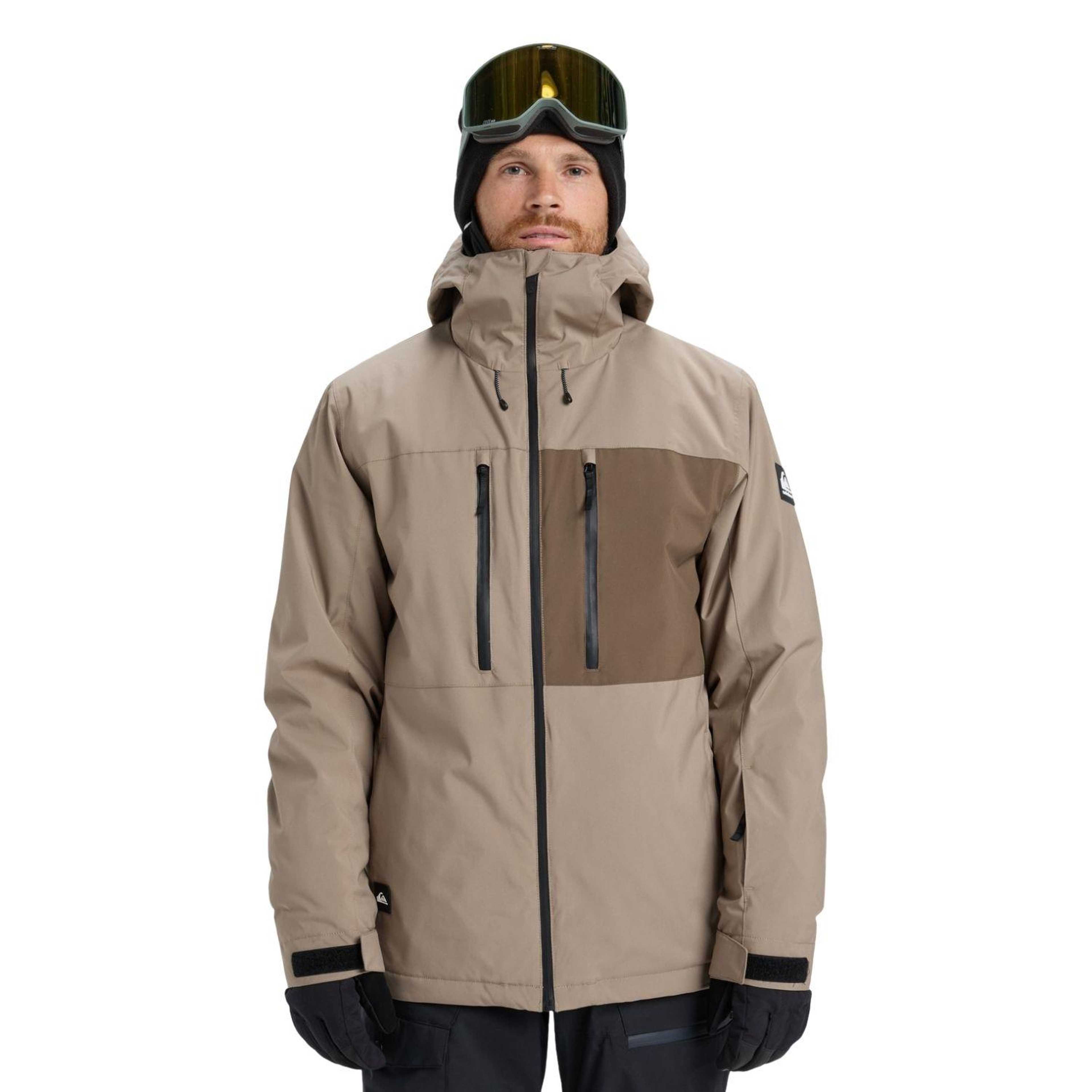 Quiksilver Sycamore Solid Erkek Bej Snowboard Ceketi